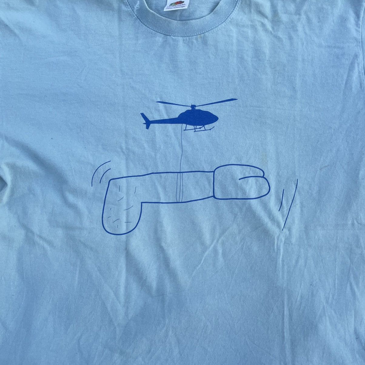 Cartoon Network Vintage Y2K ADULT “ Penis XXX Helicopter Porno “ Humor Tee Size US M / EU 48-50 / 2 - 5 Thumbnail