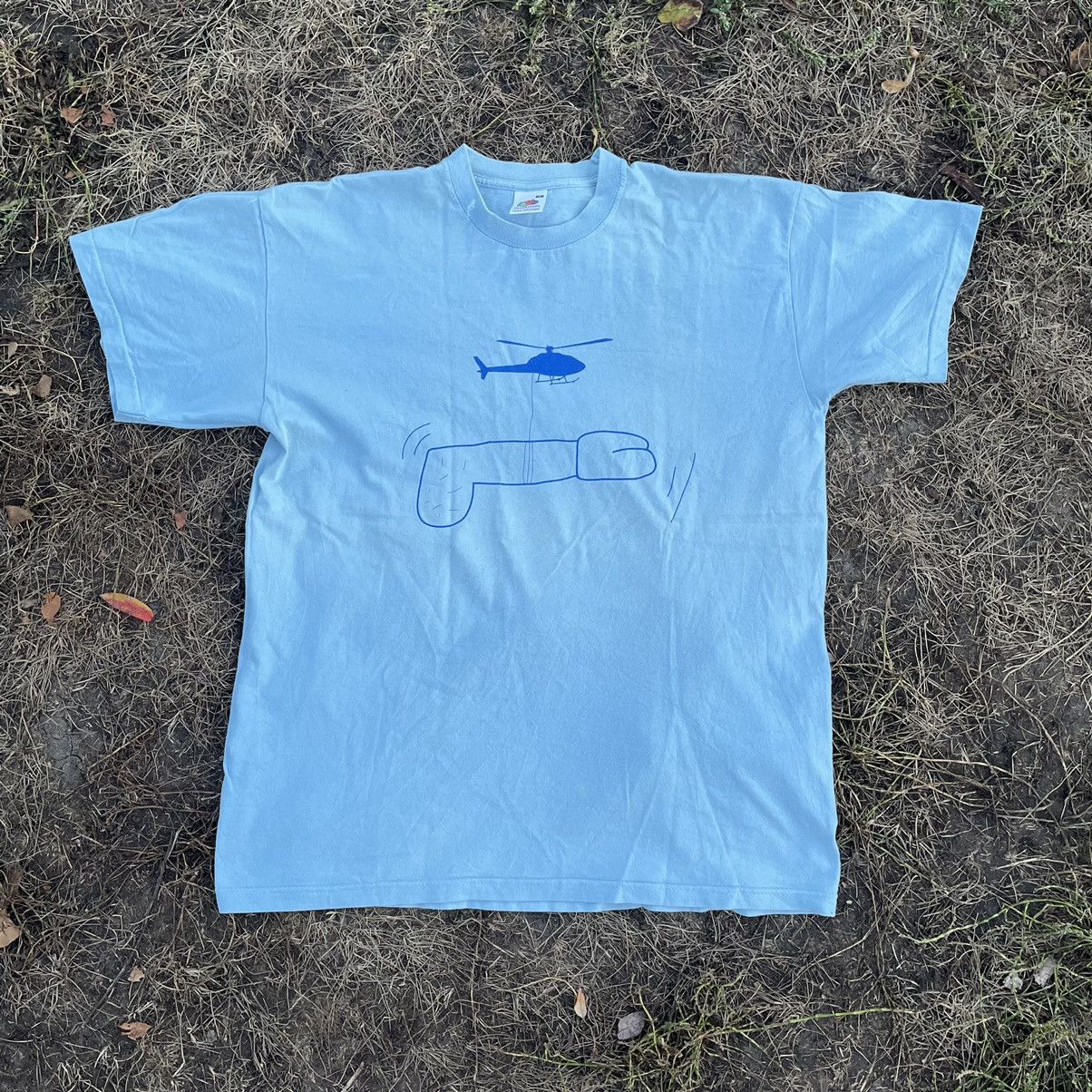 Cartoon Network Vintage Y2K ADULT “ Penis XXX Helicopter Porno “ Humor Tee Size US M / EU 48-50 / 2 - 1 Thumbnail