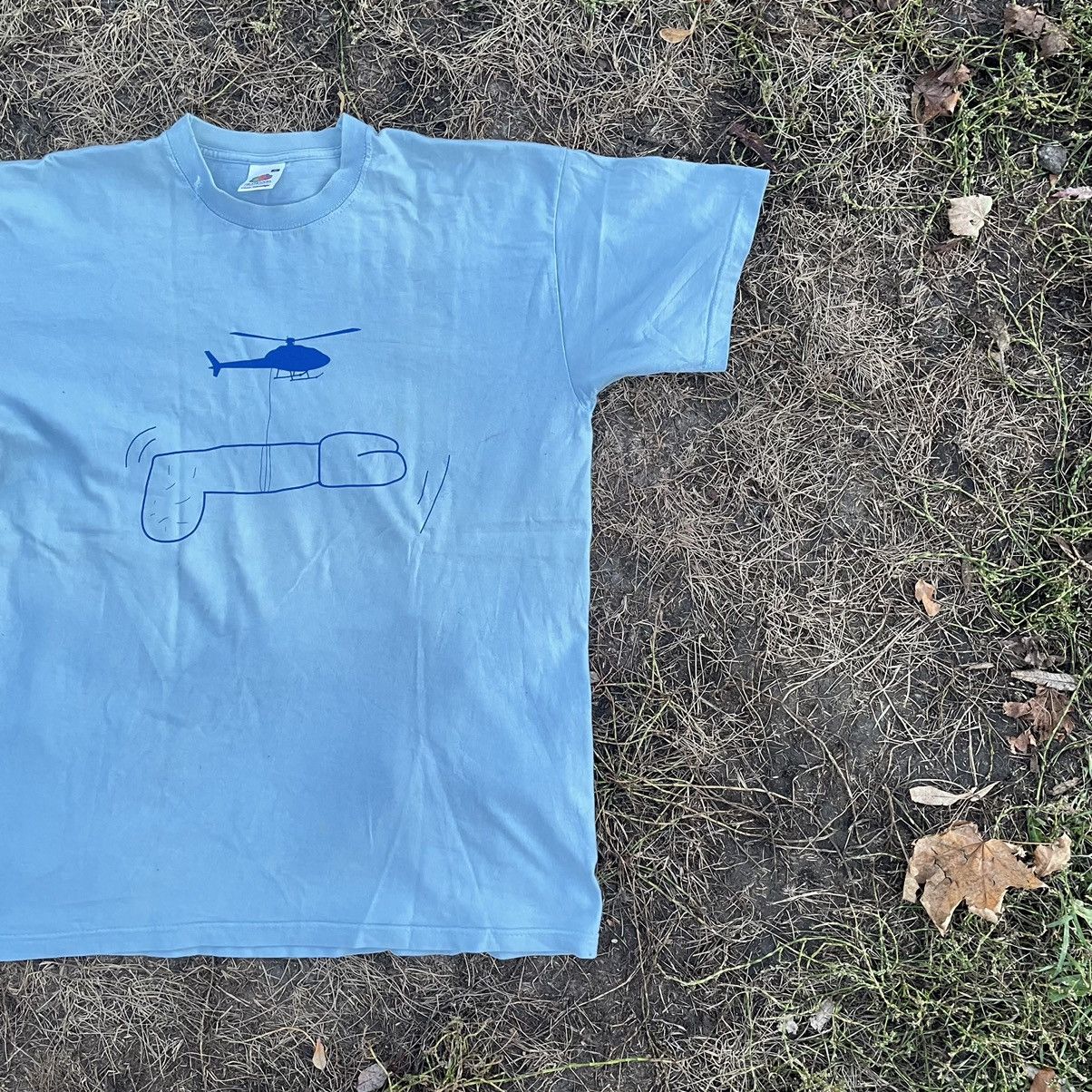 Cartoon Network Vintage Y2K ADULT “ Penis XXX Helicopter Porno “ Humor Tee Size US M / EU 48-50 / 2 - 2 Thumbnail