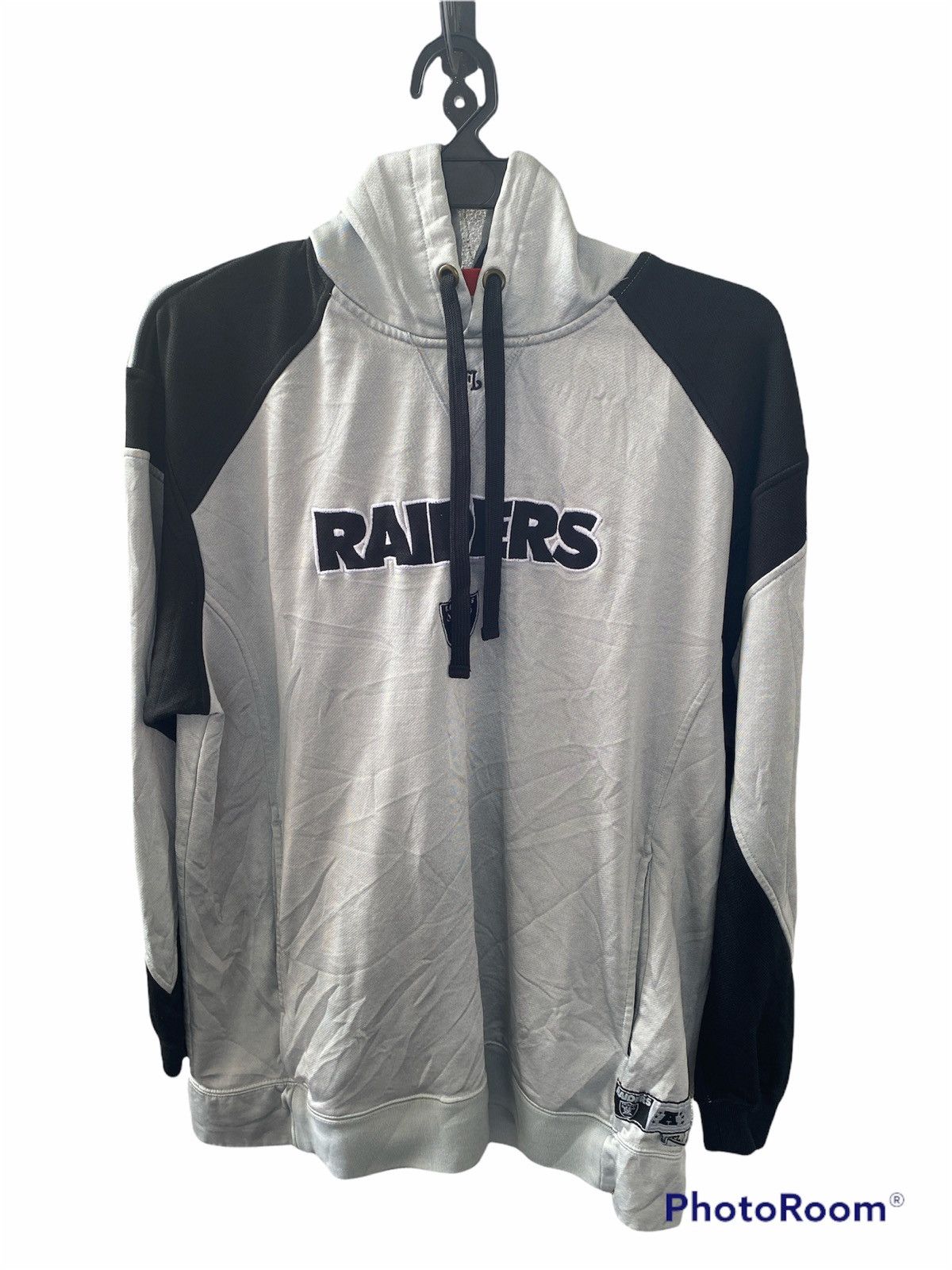 image of Nfl Raiders Speel Out in Silver Black, Men's (Size Large)