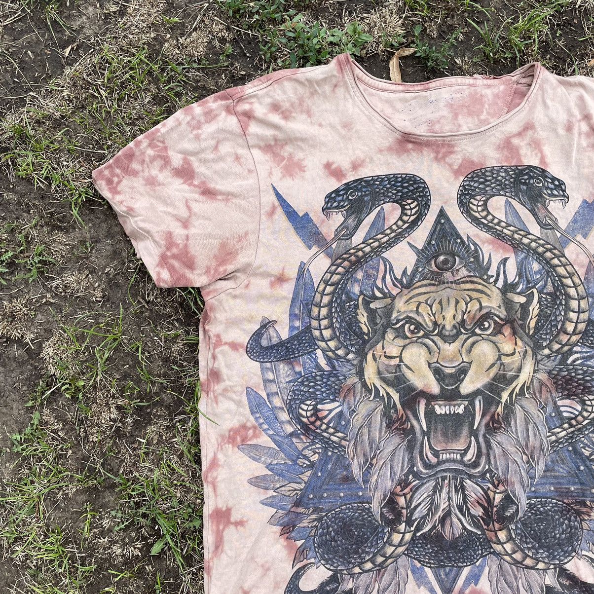 Vintage Y2K Ed Hardy Sun Faded Dragon Graphic Tee Streetwear Baggy M Size US M / EU 48-50 / 2 - 3 Thumbnail