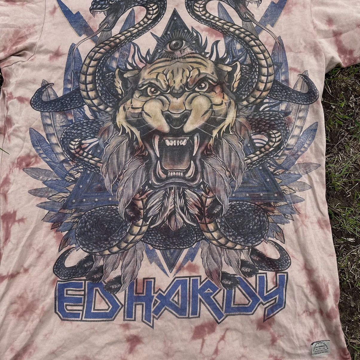 Vintage Y2K Ed Hardy Sun Faded Dragon Graphic Tee Streetwear Baggy M Size US M / EU 48-50 / 2 - 4 Thumbnail
