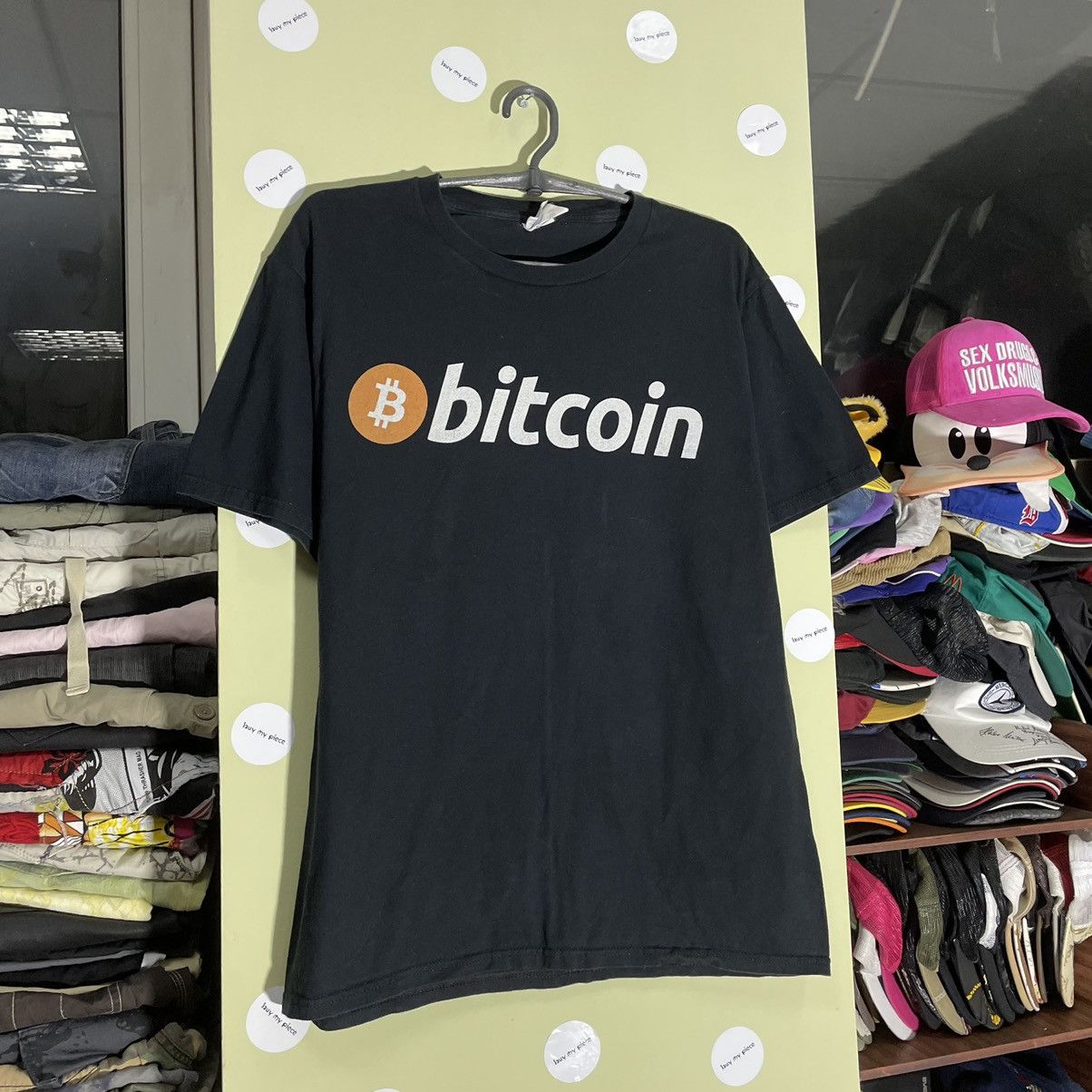 Vintage Y2K ADULT “ Bitcoin Logo Crypto Hype “ Humor Tee