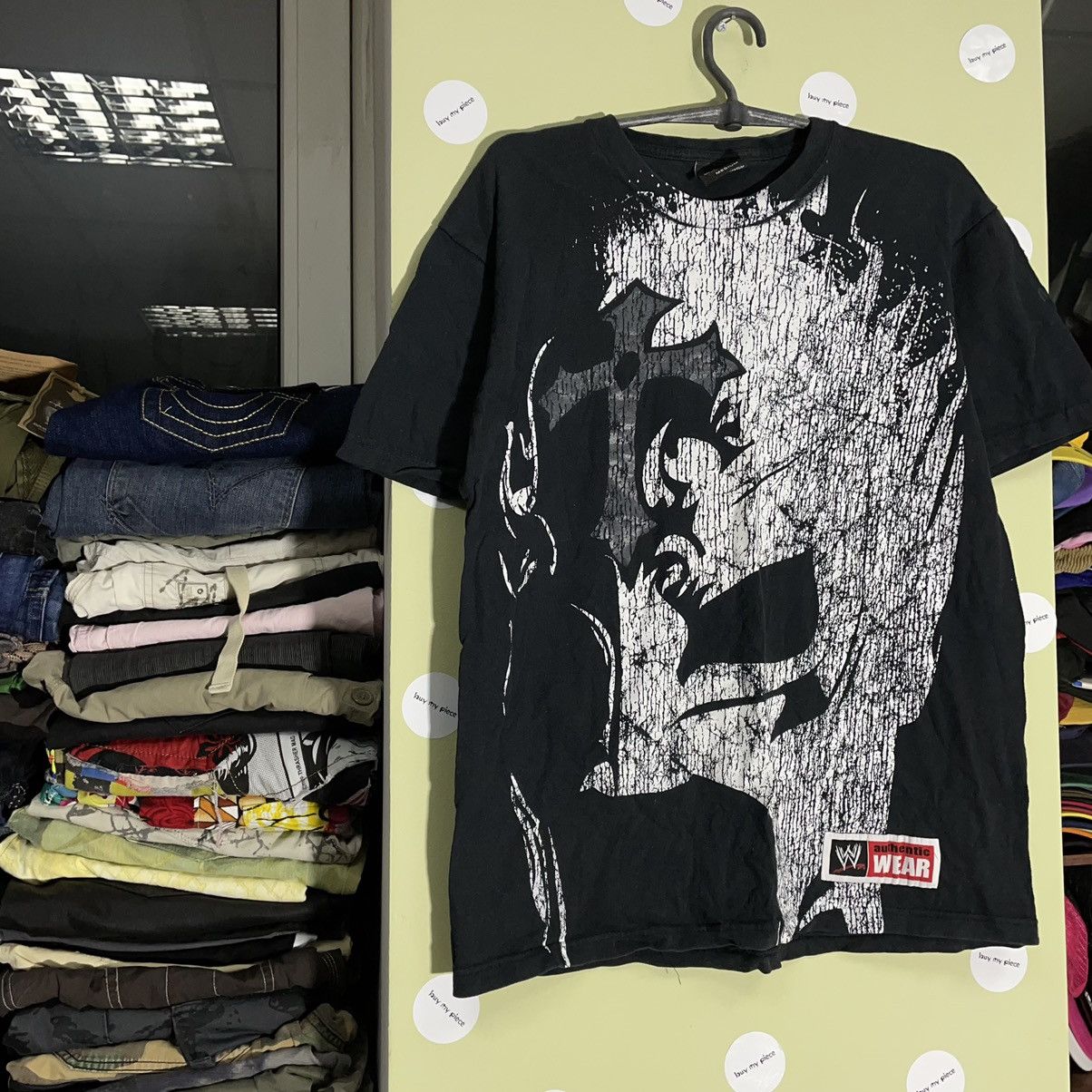 Vintage Vintage Y2K Graphic Tee Thrashed Face Print Grunge Tapered M Size US M / EU 48-50 / 2 - 4 Thumbnail