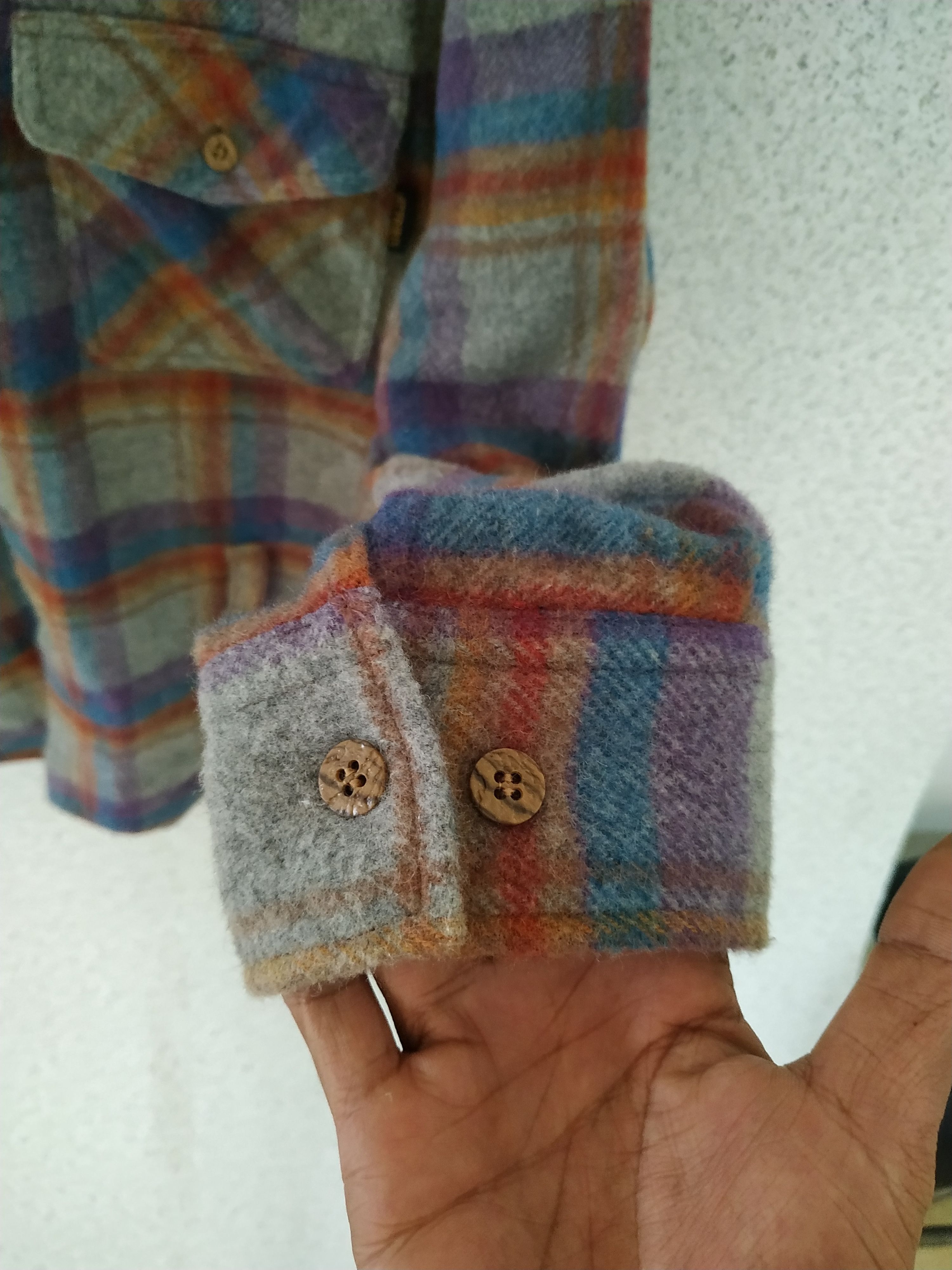 Flannel Vintage Attribis Wool Checkered Flannel Size US M / EU 48-50 / 2 - 5 Thumbnail