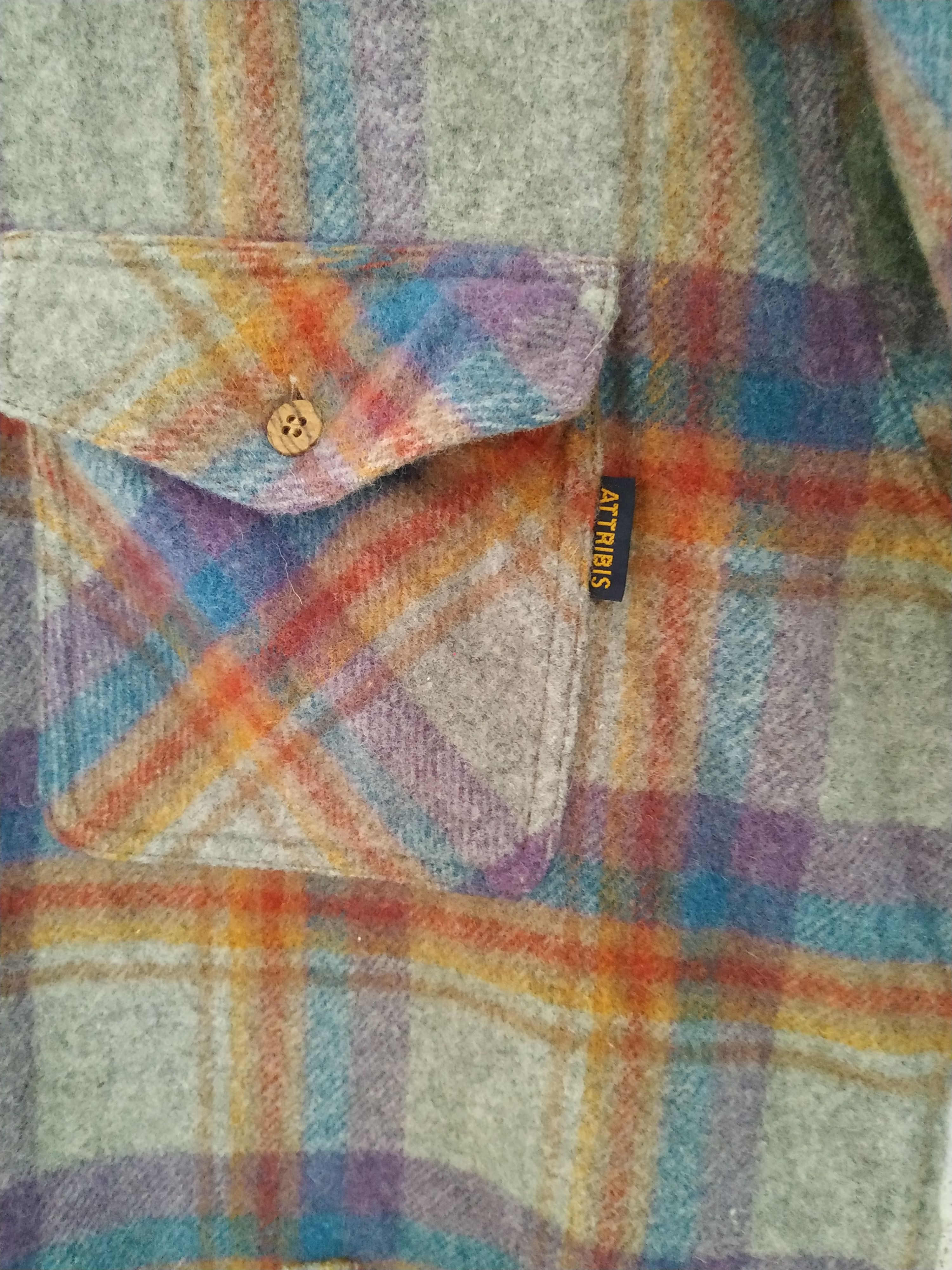 Flannel Vintage Attribis Wool Checkered Flannel Size US M / EU 48-50 / 2 - 3 Thumbnail