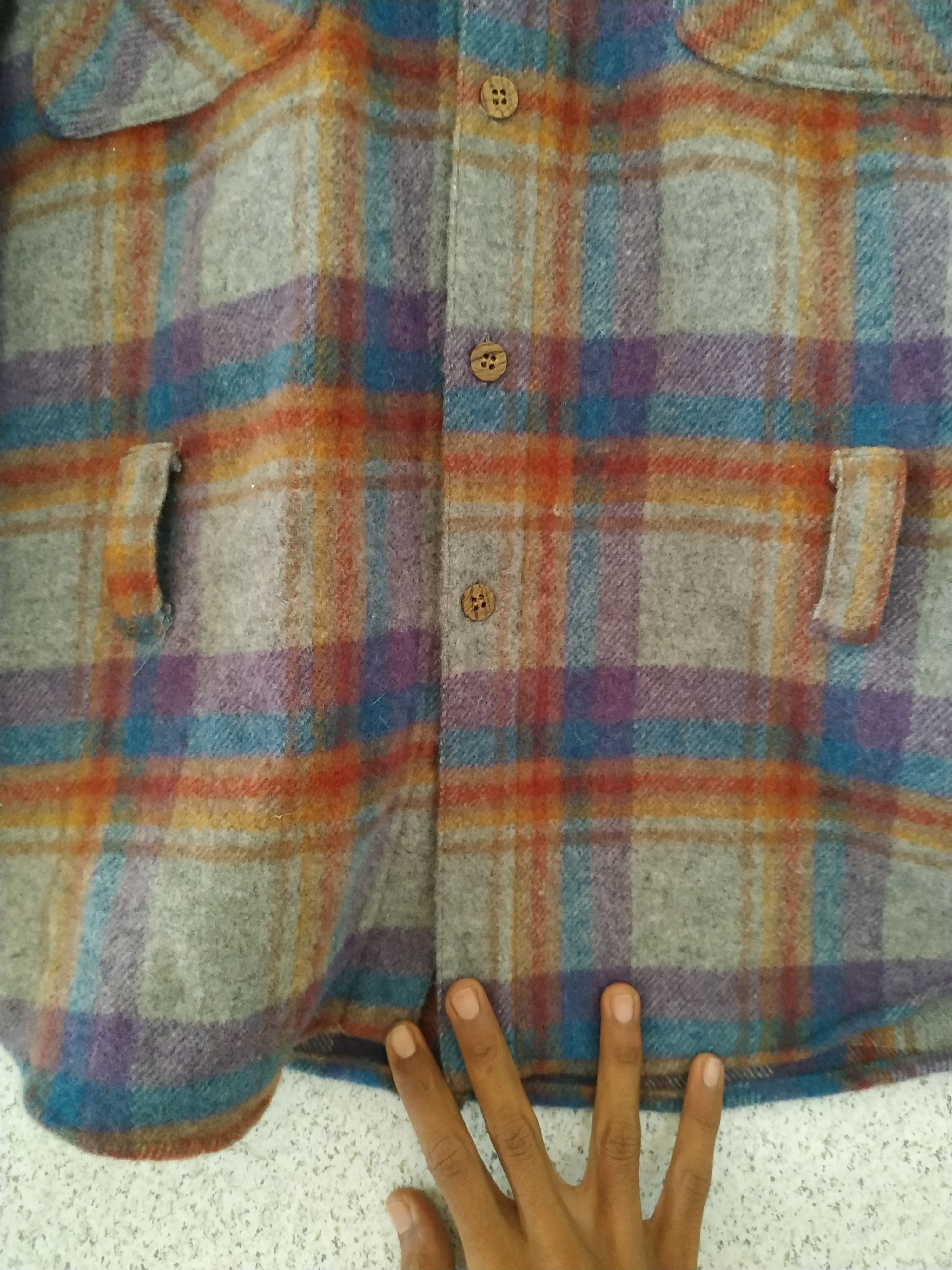 Flannel Vintage Attribis Wool Checkered Flannel Size US M / EU 48-50 / 2 - 4 Thumbnail