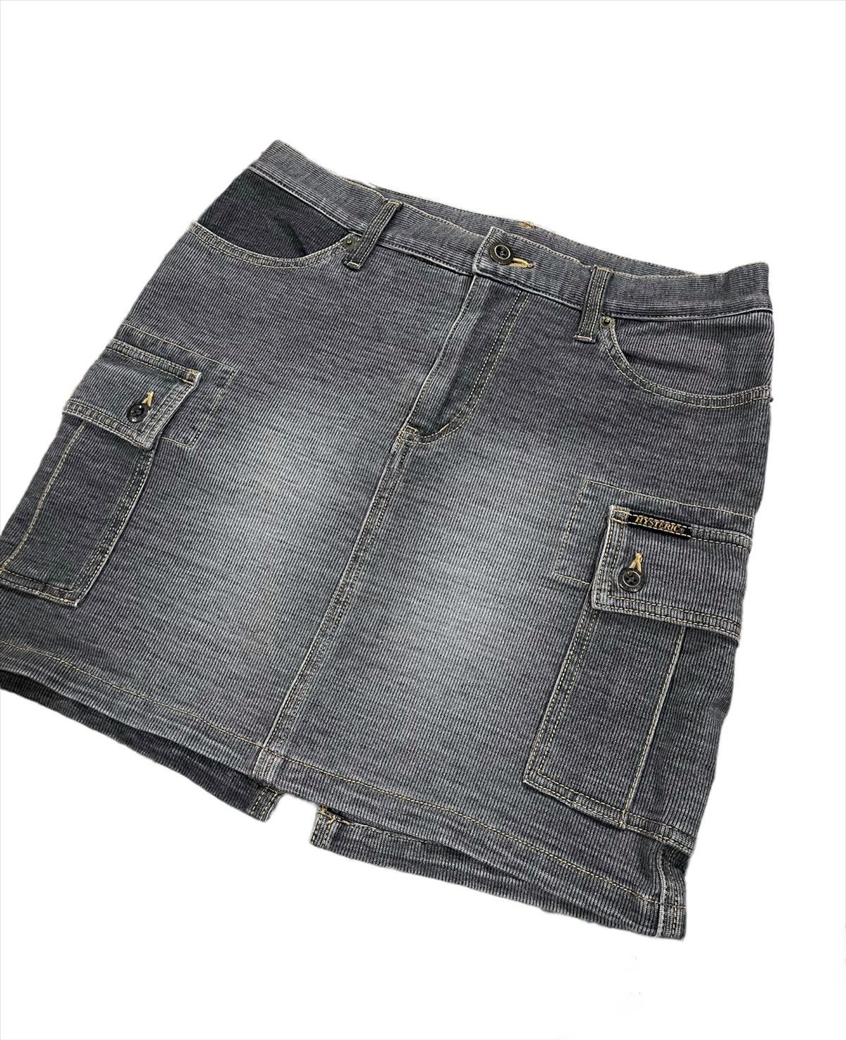 Hysteric Glamour × Japanese Brand Vintage Hysteric Glamour Grey Mini Skirt Size 30" / US 8 / IT 44 - 2 Thumbnail