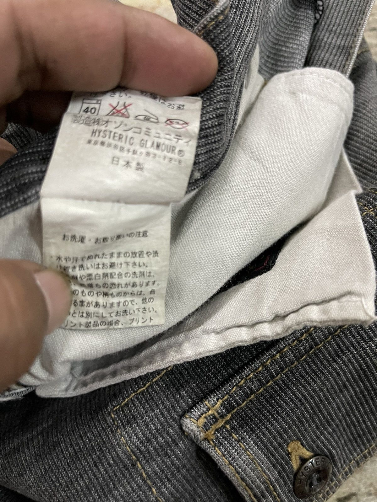 Hysteric Glamour × Japanese Brand Vintage Hysteric Glamour Grey Mini Skirt Size 30" / US 8 / IT 44 - 10 Thumbnail