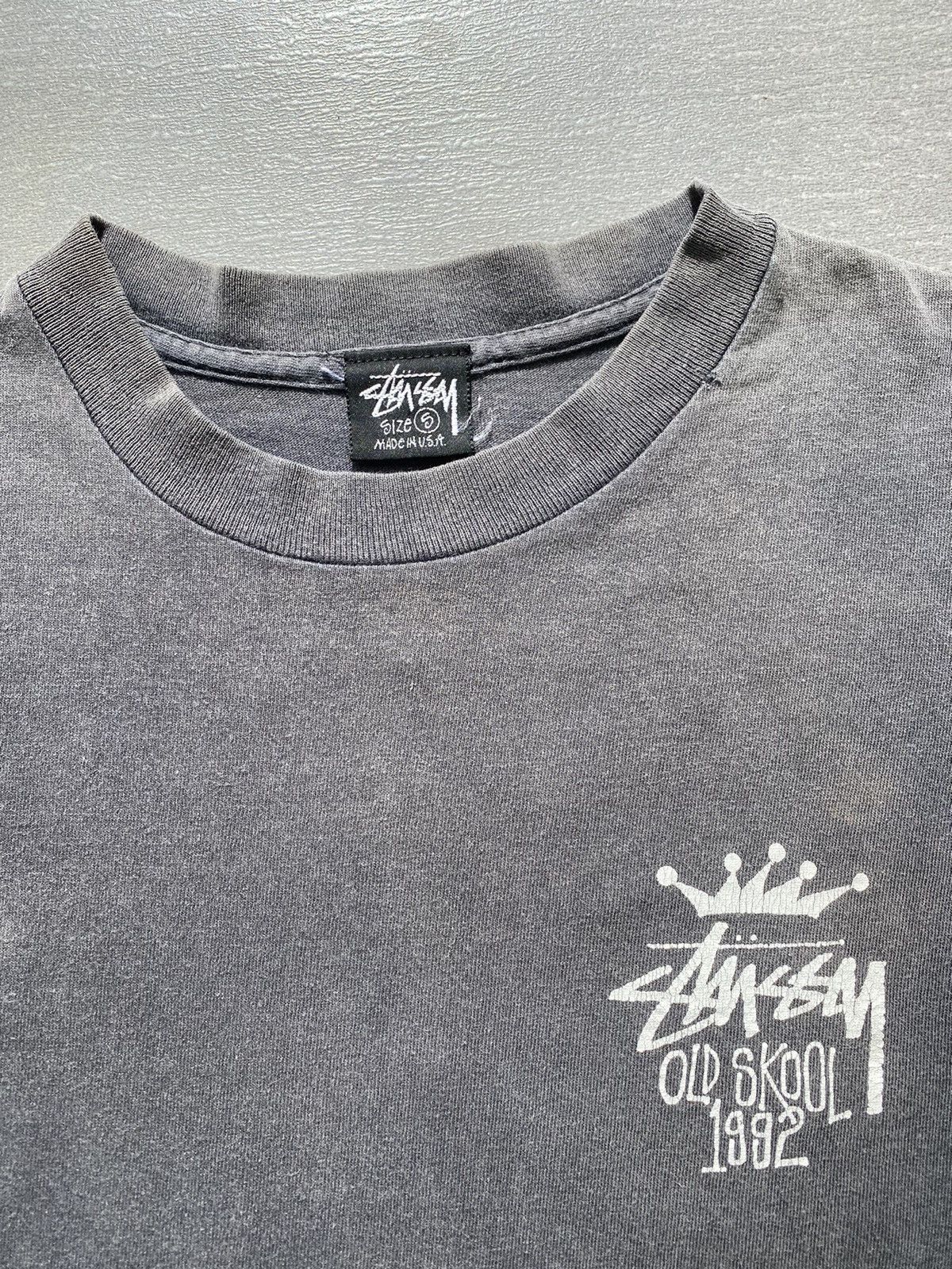 Stussy 💥RARE💥True Vintage 90s STÜSSY “OLD SKOOL” 1992 Crown Tee Size US S / EU 44-46 / 1 - 4 Thumbnail