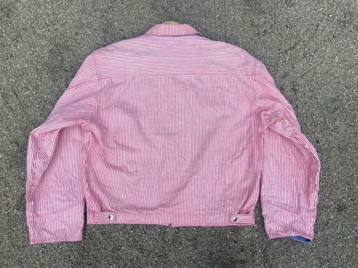 Vintage Vintage Varsity Town Striped Zip Up Worker Jacket Size US L / EU 52-54 / 3 - 3 Thumbnail