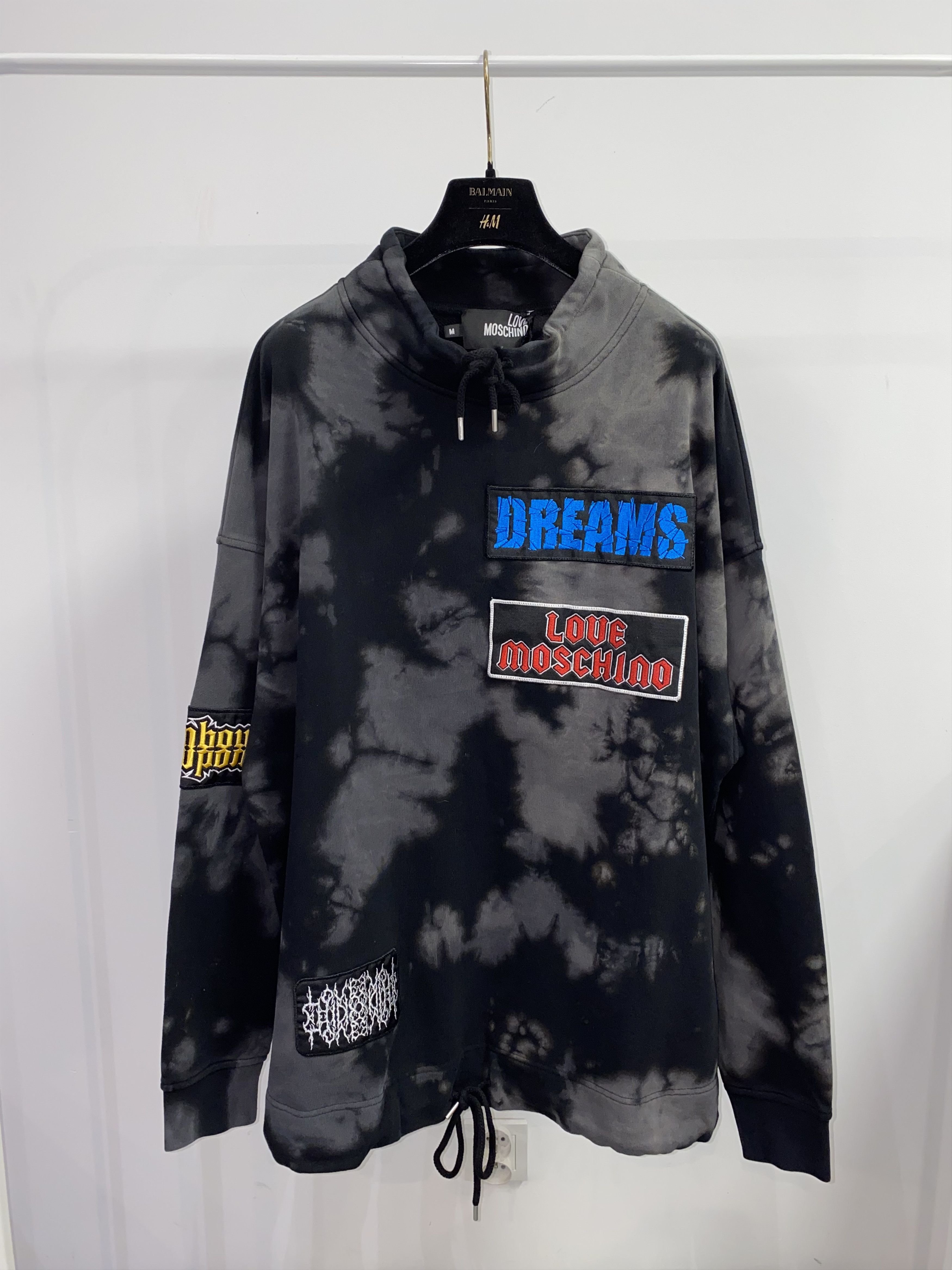 Moschino DSWT! Moschino Tie Dye Patched Turtleneck Crewneck Size US L / EU 52-54 / 3 - 3 Thumbnail