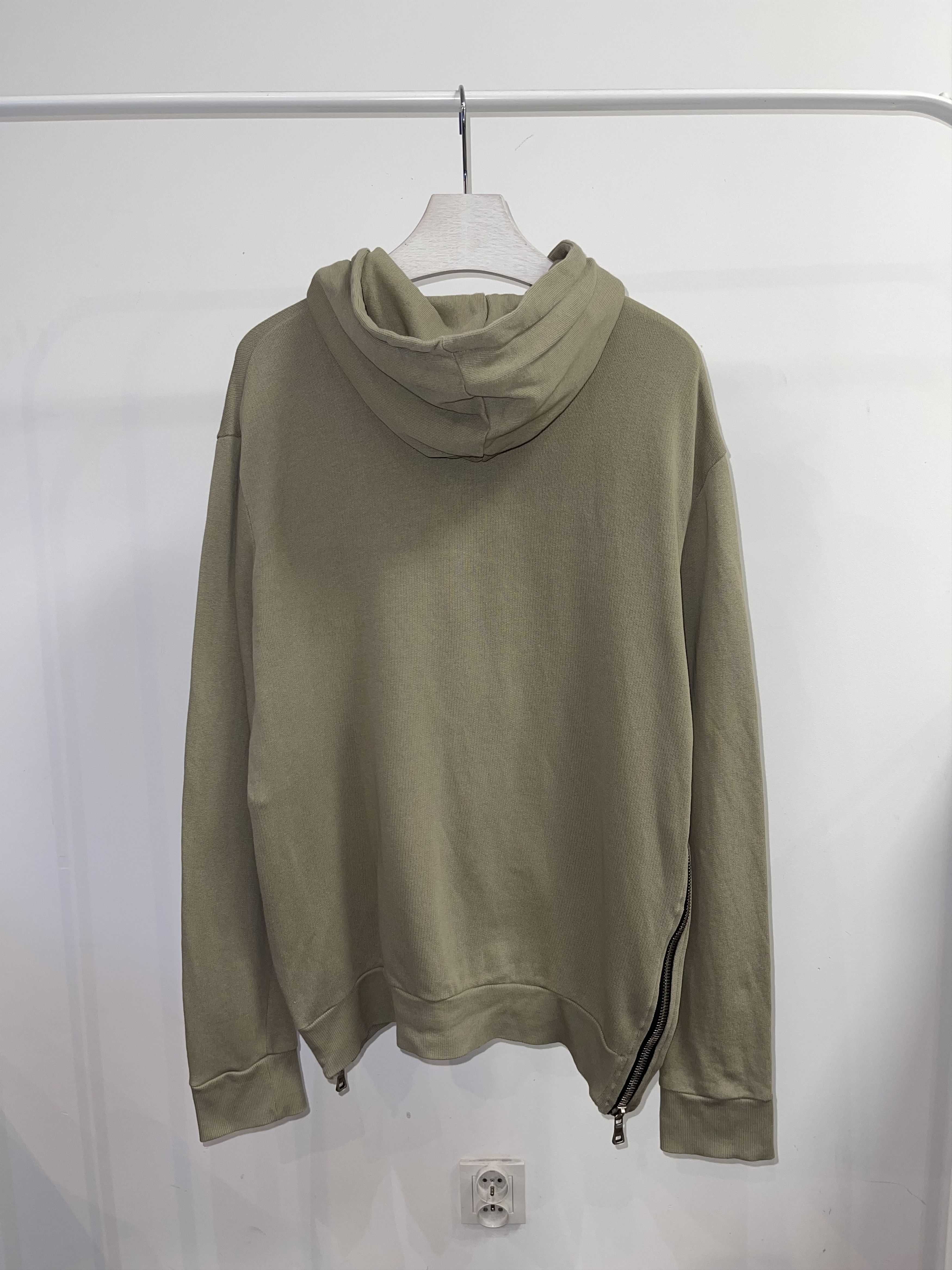 Balmain Balmain Big Logo Zipped Military Green Hoodie Size US L / EU 52-54 / 3 - 4 Thumbnail