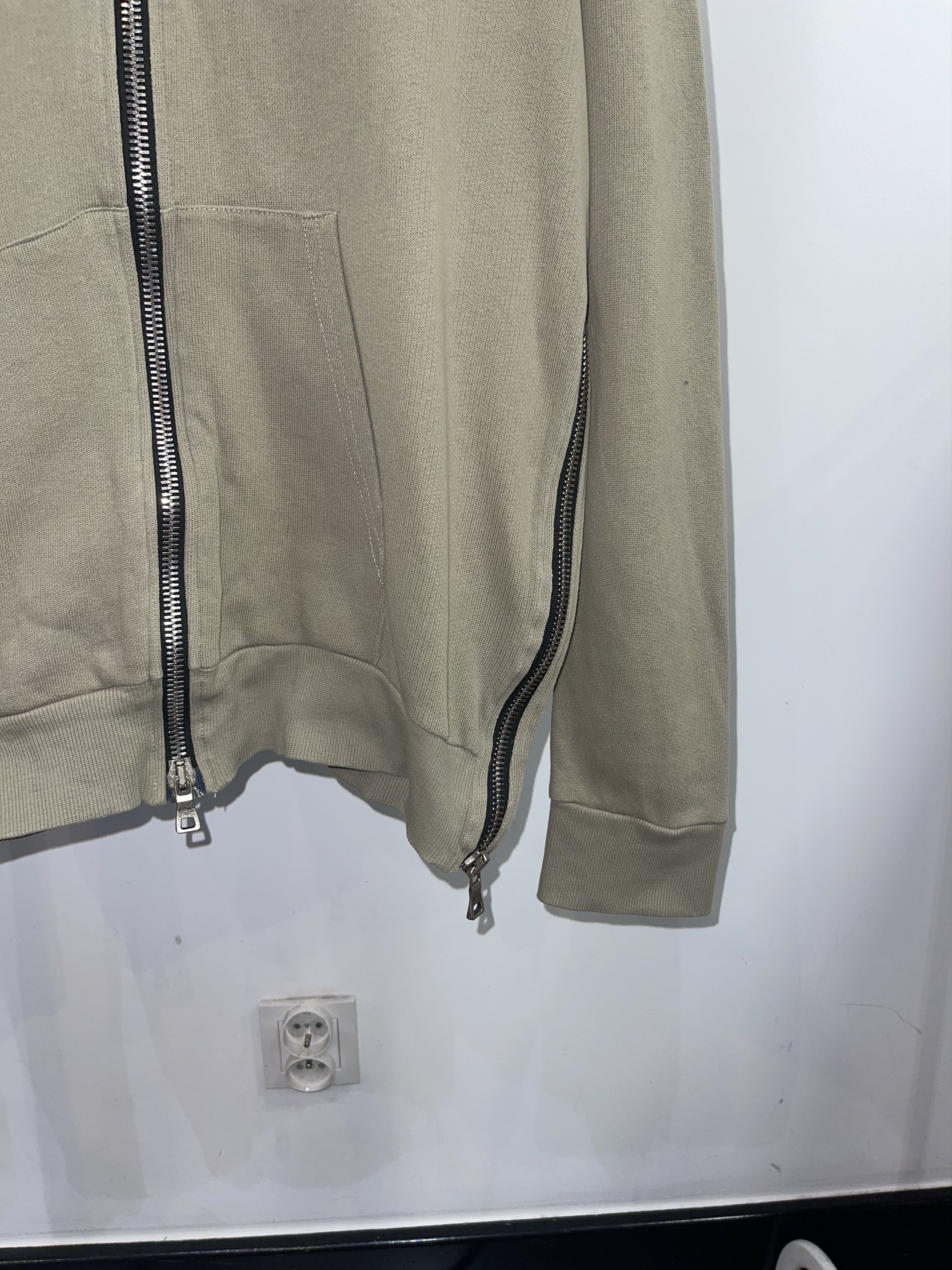 Balmain Balmain Big Logo Zipped Military Green Hoodie Size US L / EU 52-54 / 3 - 3 Thumbnail