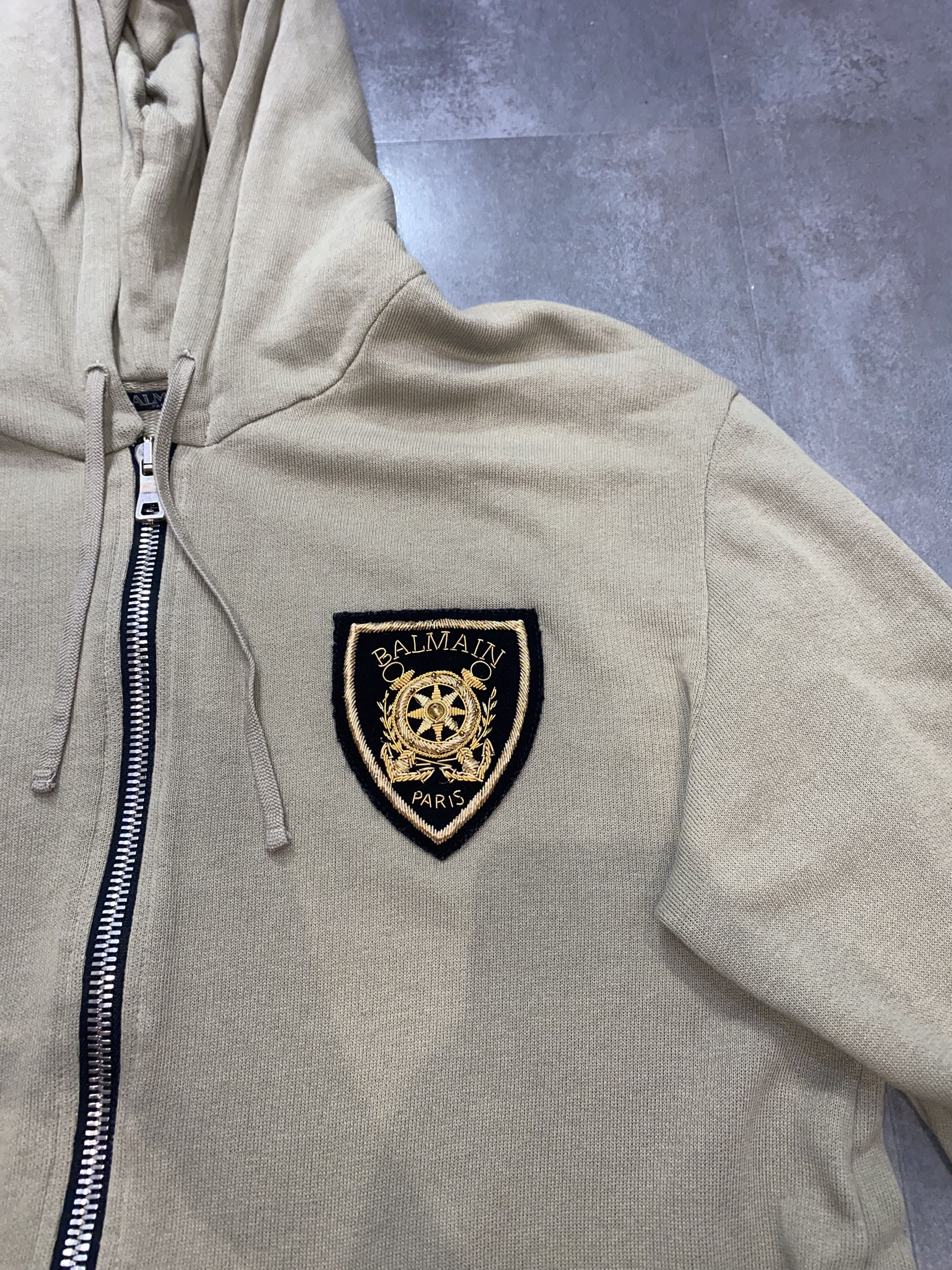 Balmain Balmain Big Logo Zipped Military Green Hoodie Size US L / EU 52-54 / 3 - 11 Thumbnail