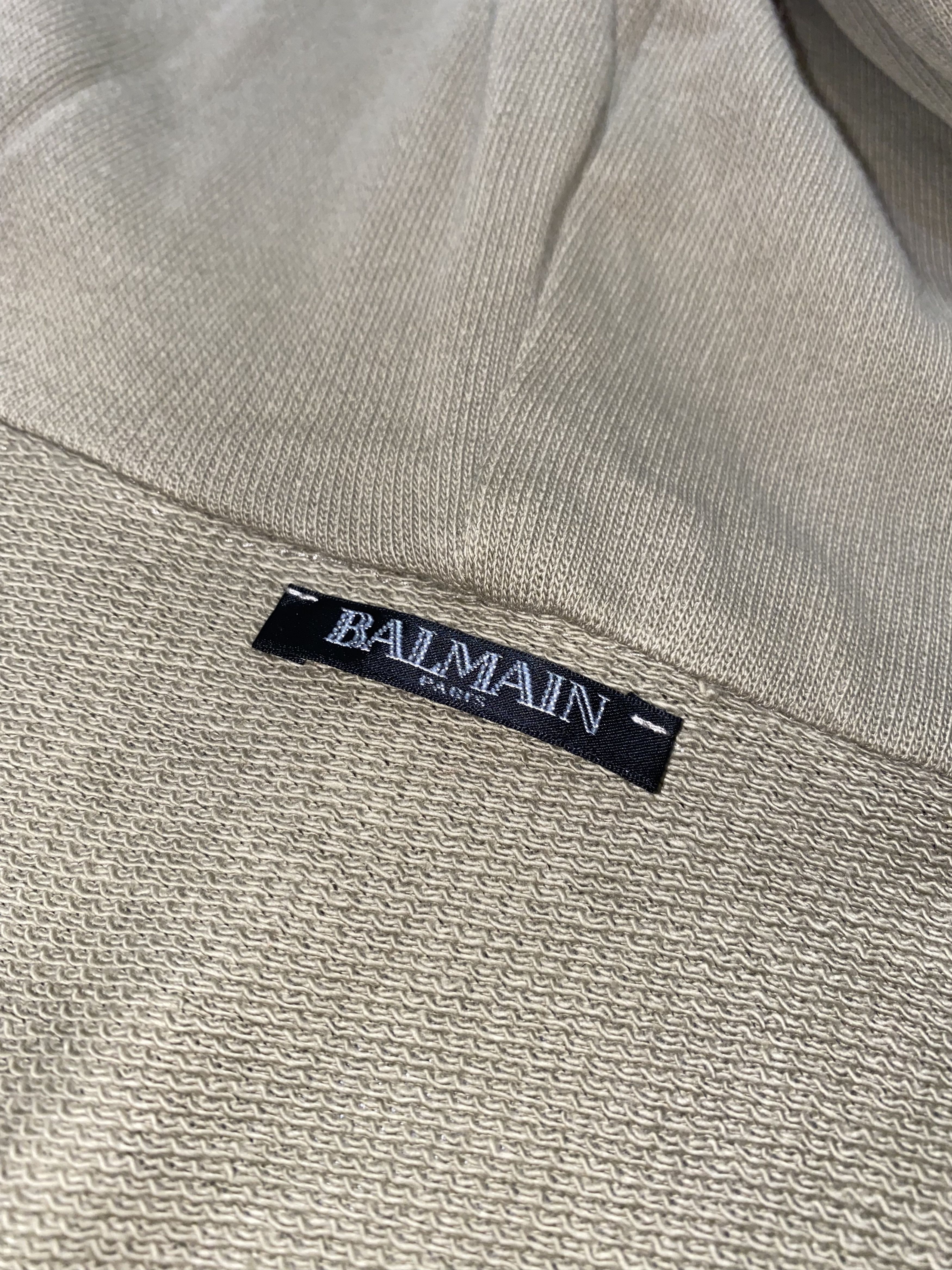 Balmain Balmain Big Logo Zipped Military Green Hoodie Size US L / EU 52-54 / 3 - 15 Thumbnail