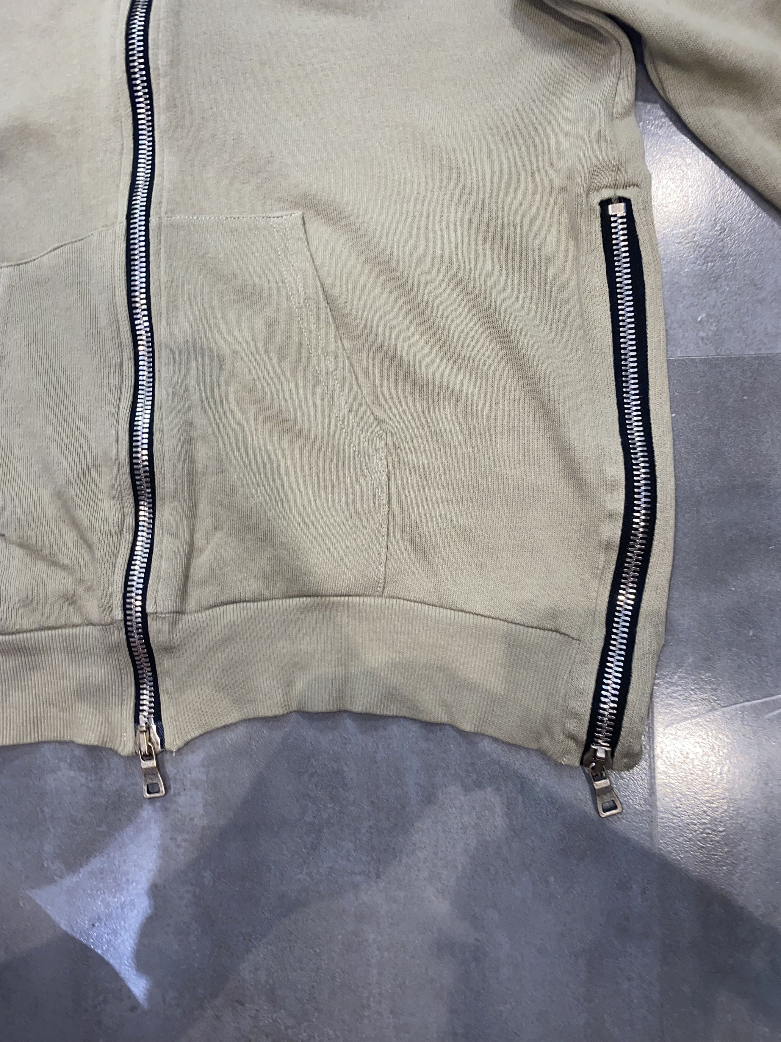 Balmain Balmain Big Logo Zipped Military Green Hoodie Size US L / EU 52-54 / 3 - 12 Thumbnail