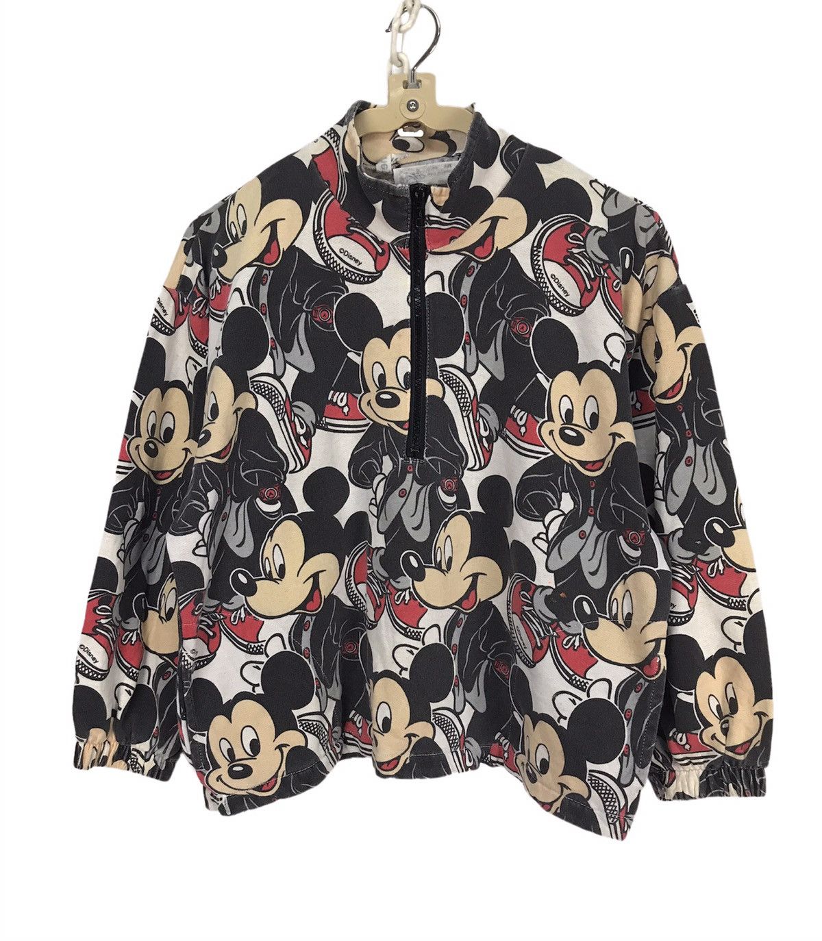 Disney × Mickey Mouse × Vintage Vintage Mickey Mouse half zipper croptop sweatshirt Size M / US 6-8 / IT 42-44 - 1 Thumbnail