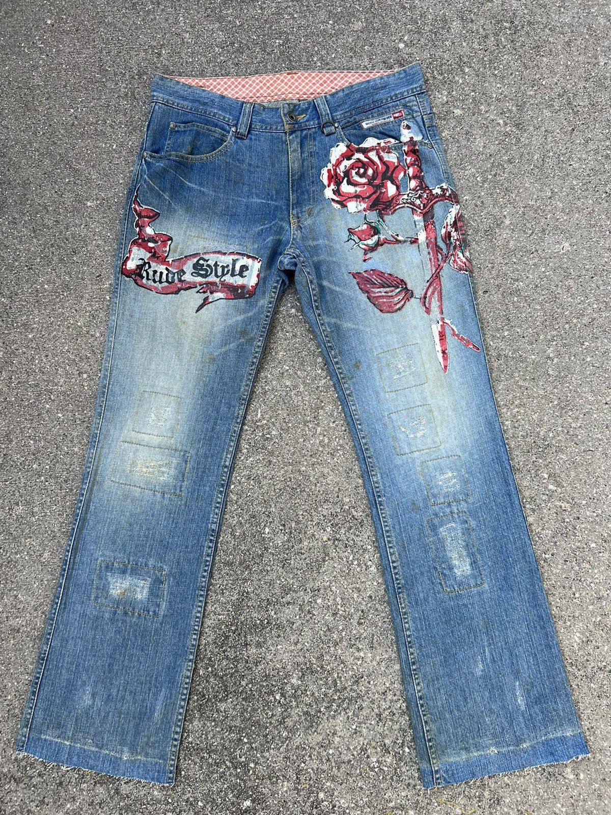 Nicole Club Vintage Nicole Club For Men Faded Dirty Denim Flare Jeans Size US 30 / EU 46 - 1 Thumbnail