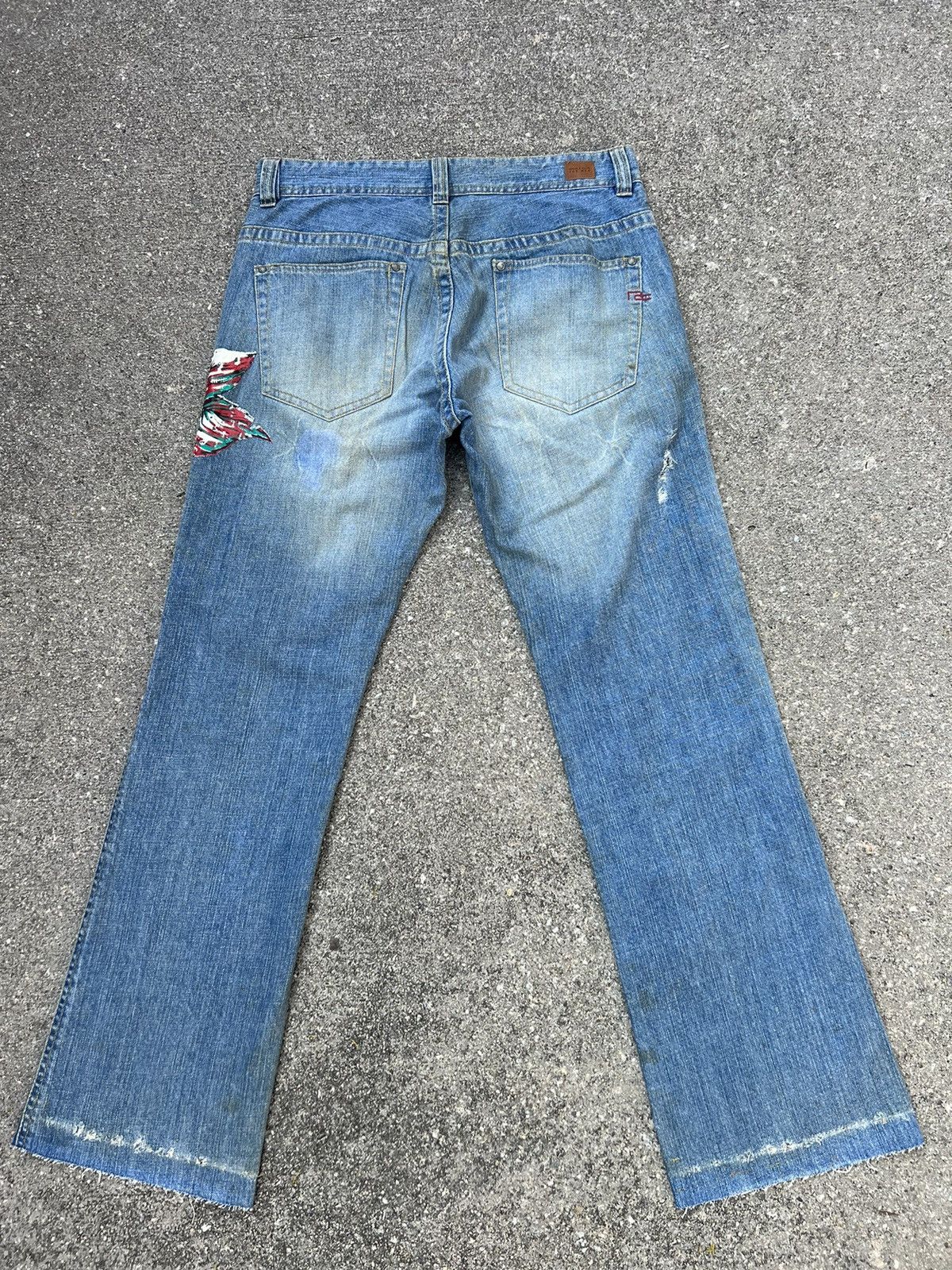 Nicole Club Vintage Nicole Club For Men Faded Dirty Denim Flare Jeans Size US 30 / EU 46 - 5 Thumbnail
