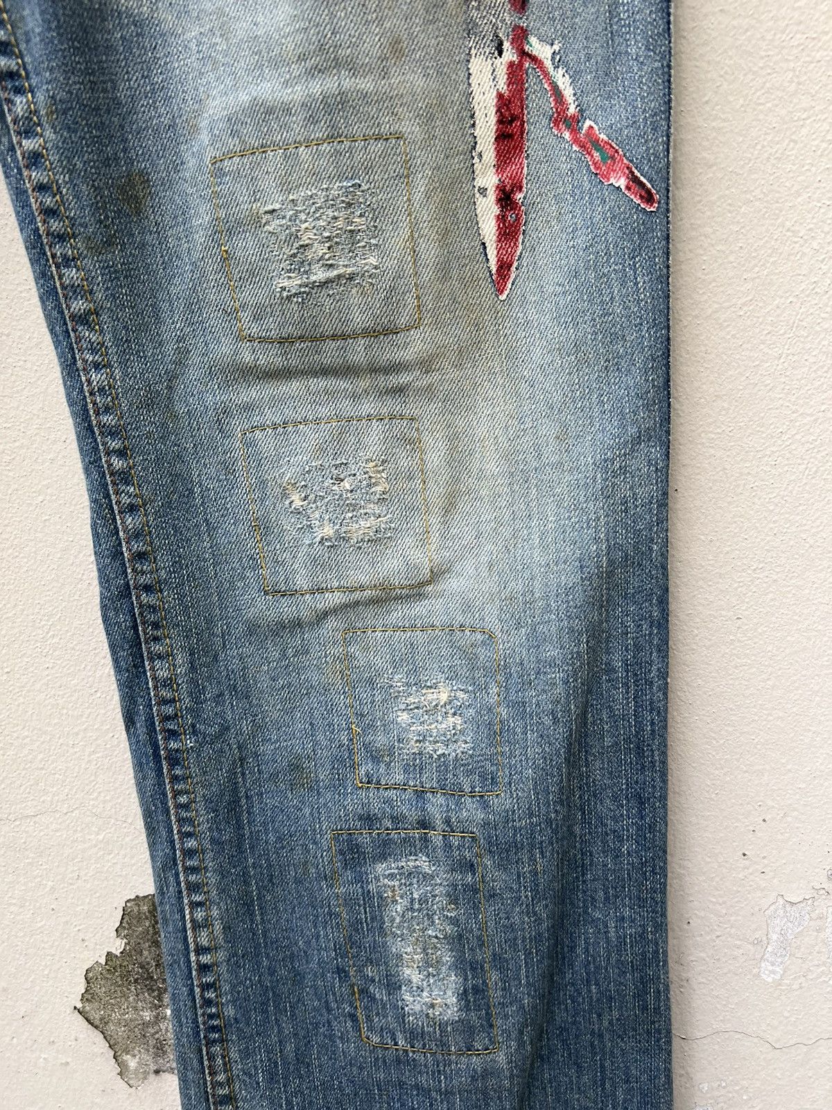 Nicole Club Vintage Nicole Club For Men Faded Dirty Denim Flare Jeans Size US 30 / EU 46 - 12 Thumbnail