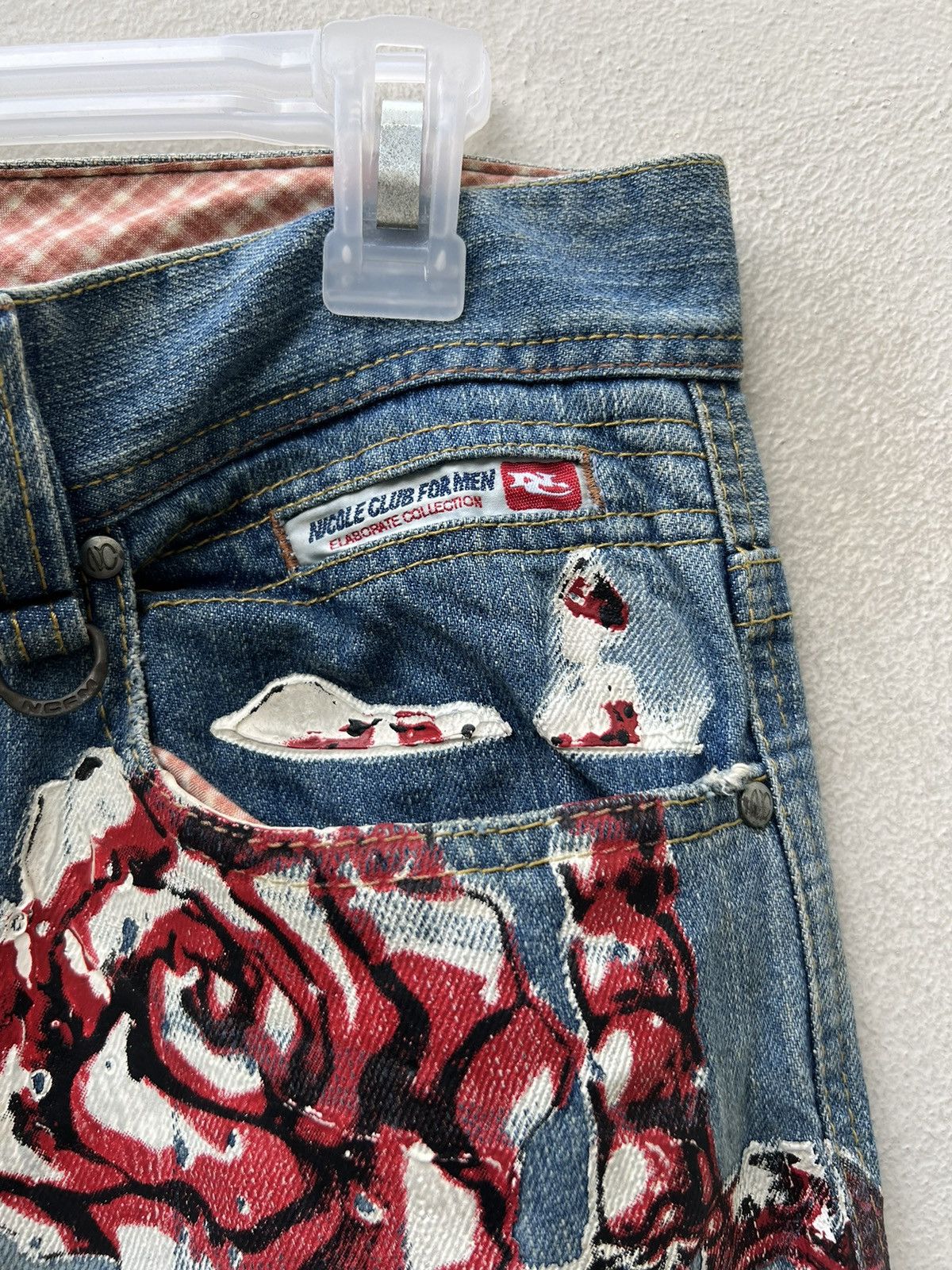 Nicole Club Vintage Nicole Club For Men Faded Dirty Denim Flare Jeans Size US 30 / EU 46 - 11 Thumbnail