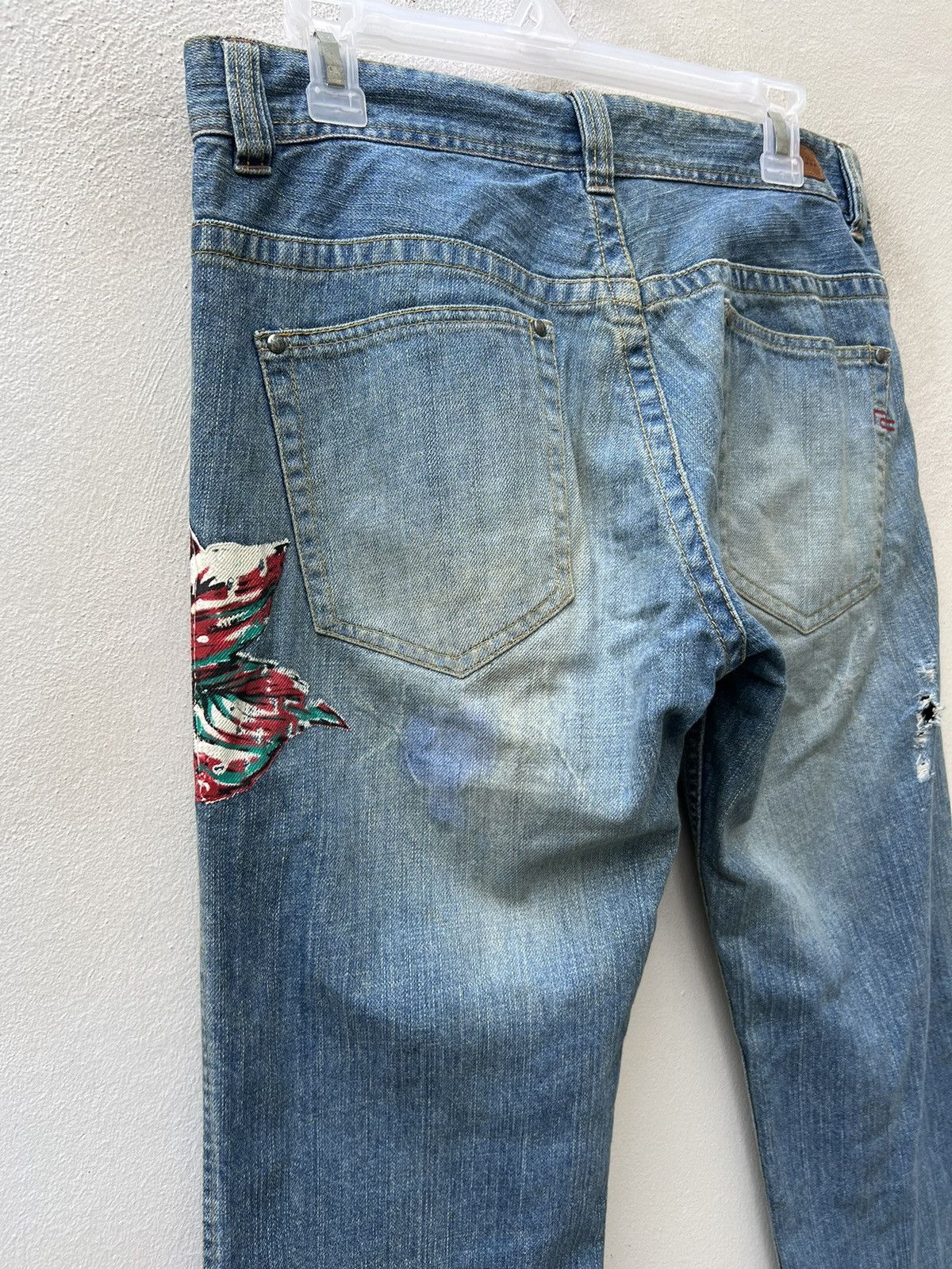 Nicole Club Vintage Nicole Club For Men Faded Dirty Denim Flare Jeans Size US 30 / EU 46 - 15 Thumbnail