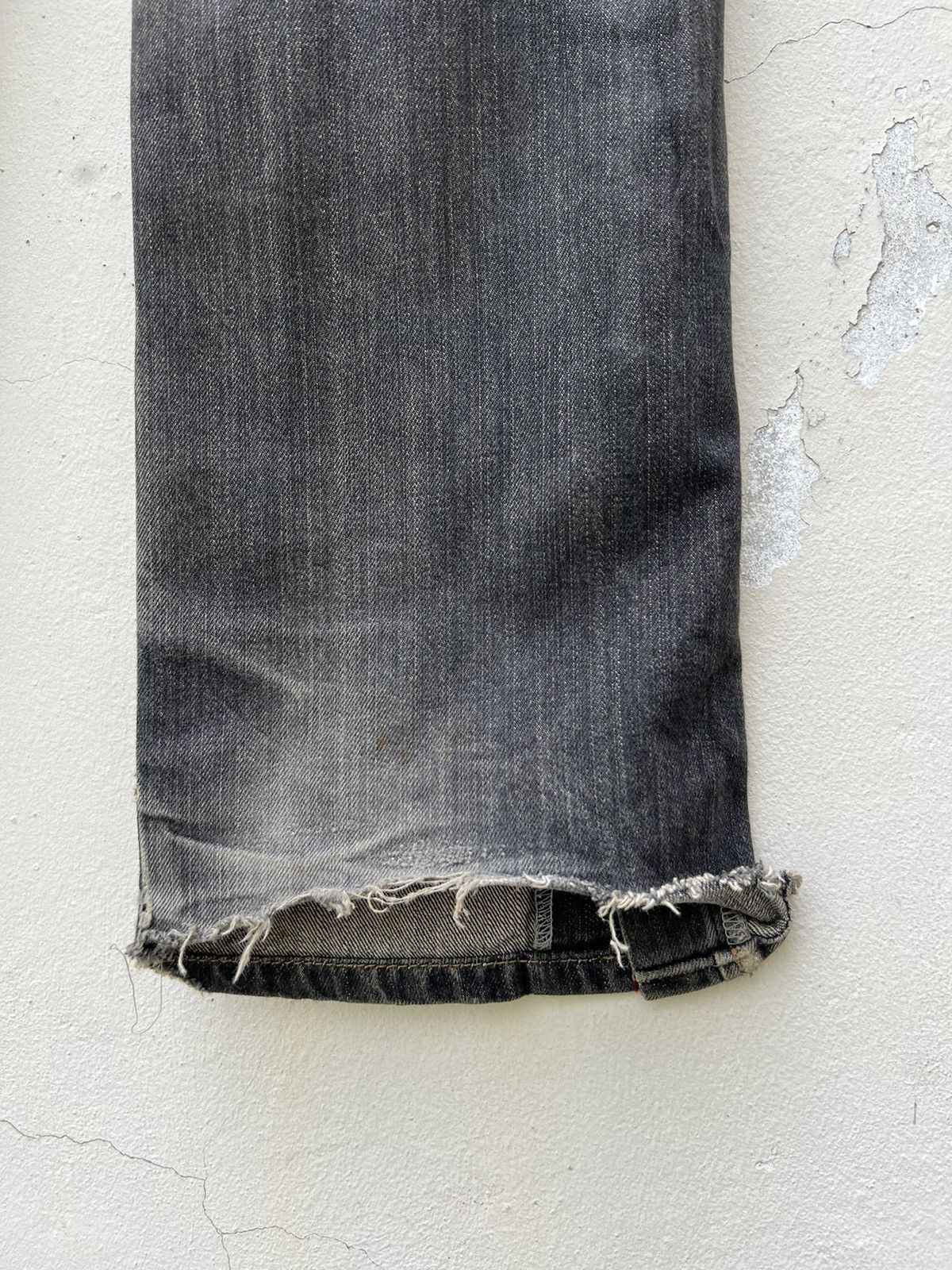 Morgan Homme × Vintage Vintage Morgan Homme Dirty Mud Fade Black Denim Flare Jeans Size US 32 / EU 48 - 20 Thumbnail
