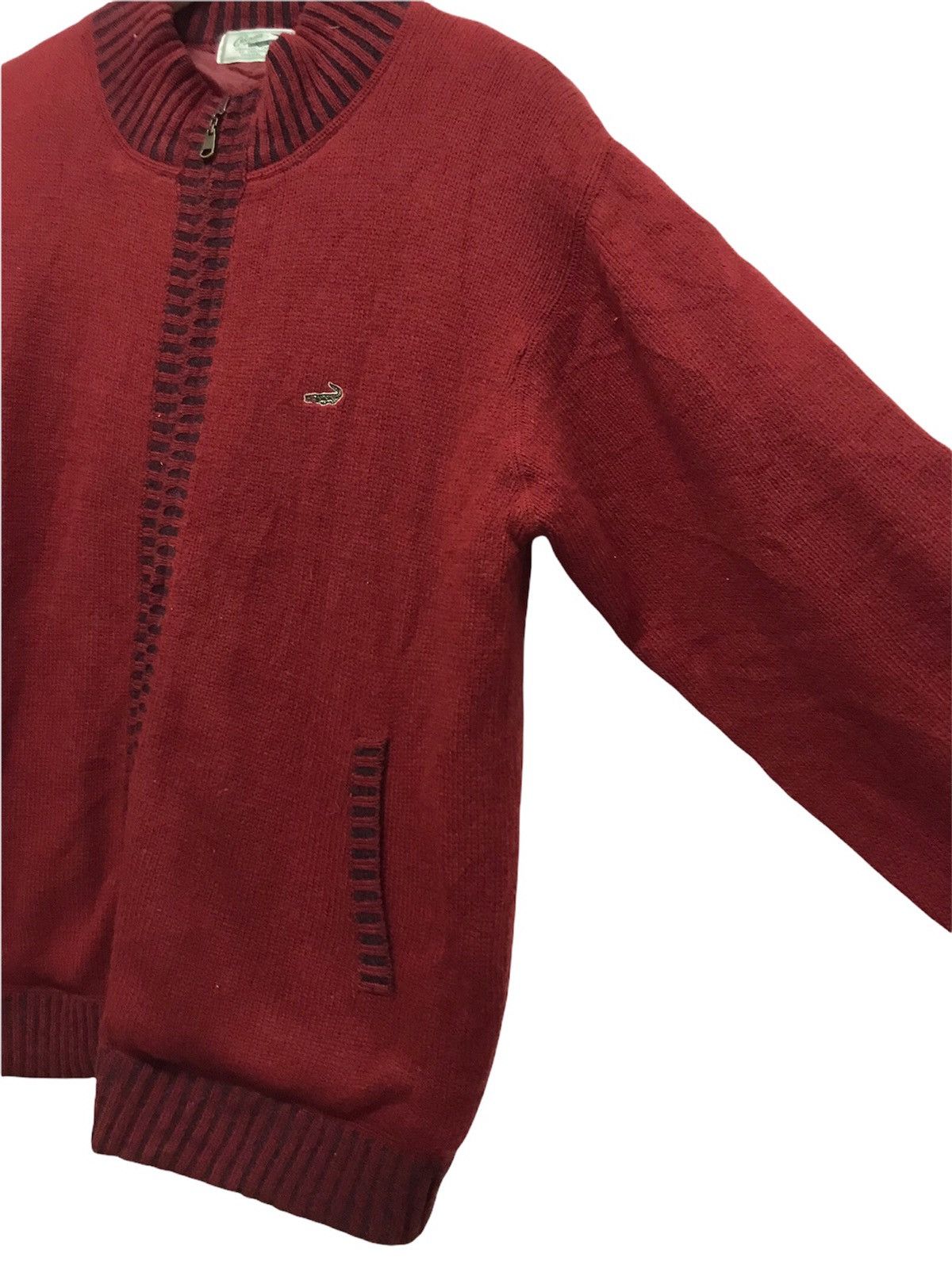 Japanese Brand Vintage Crocodile Minimalist Knit Jacket Size US L / EU 52-54 / 3 - 6 Thumbnail