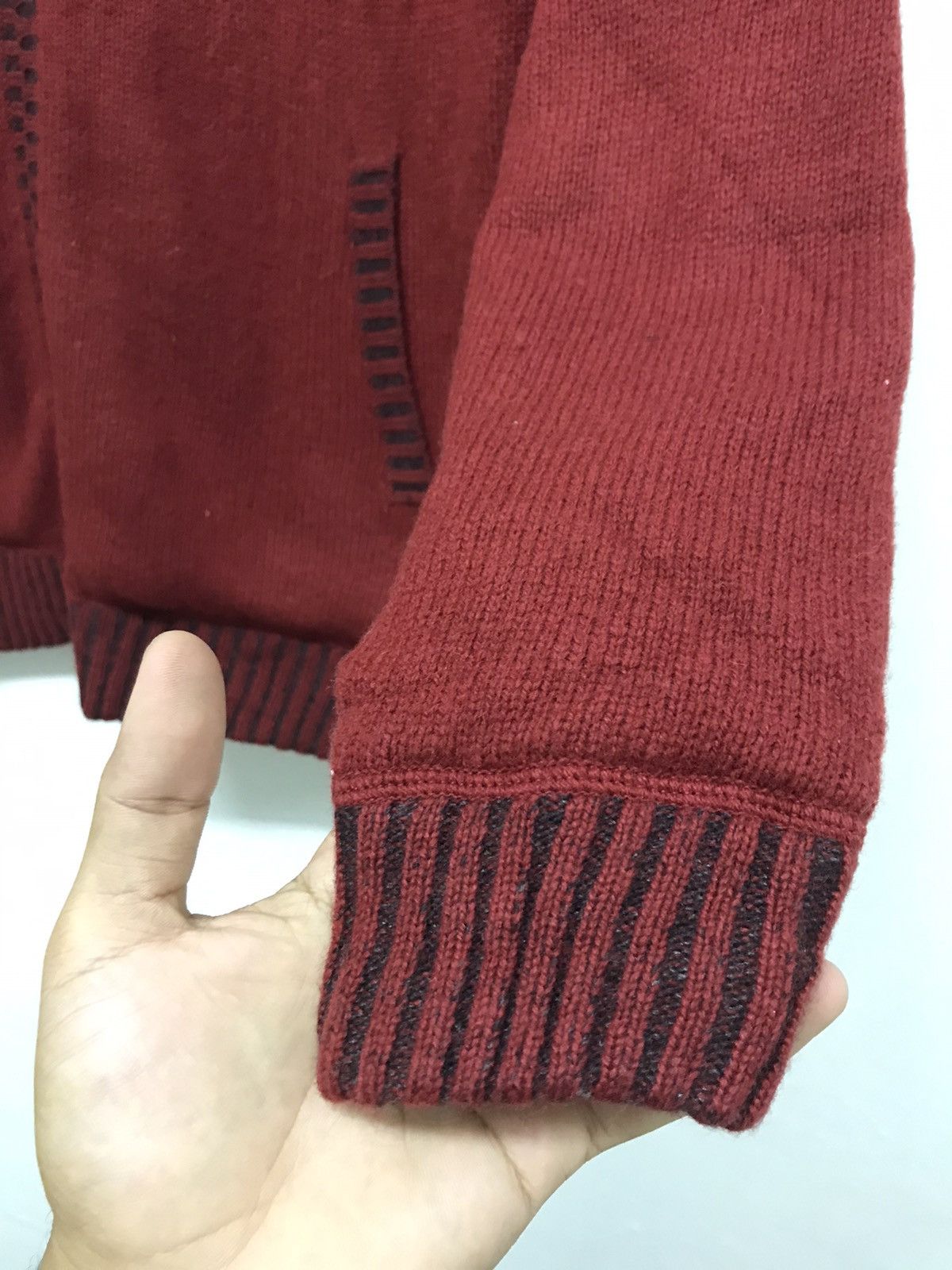 Japanese Brand Vintage Crocodile Minimalist Knit Jacket Size US L / EU 52-54 / 3 - 8 Thumbnail