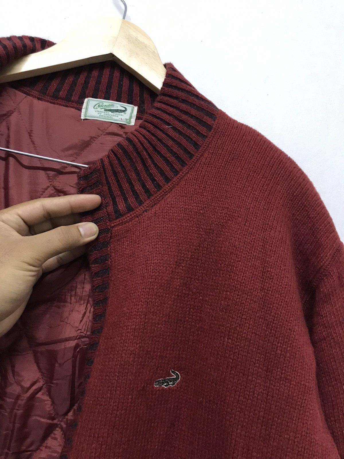 Japanese Brand Vintage Crocodile Minimalist Knit Jacket Size US L / EU 52-54 / 3 - 14 Thumbnail