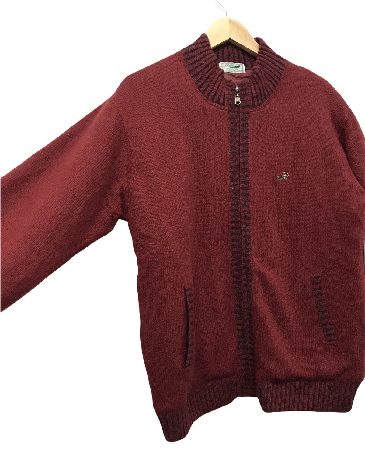 Japanese Brand Vintage Crocodile Minimalist Knit Jacket Size US L / EU 52-54 / 3 - 4 Thumbnail