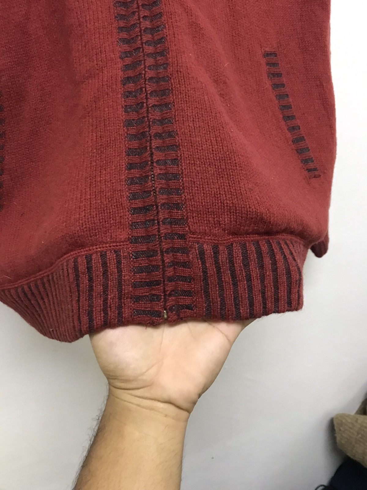 Japanese Brand Vintage Crocodile Minimalist Knit Jacket Size US L / EU 52-54 / 3 - 9 Thumbnail