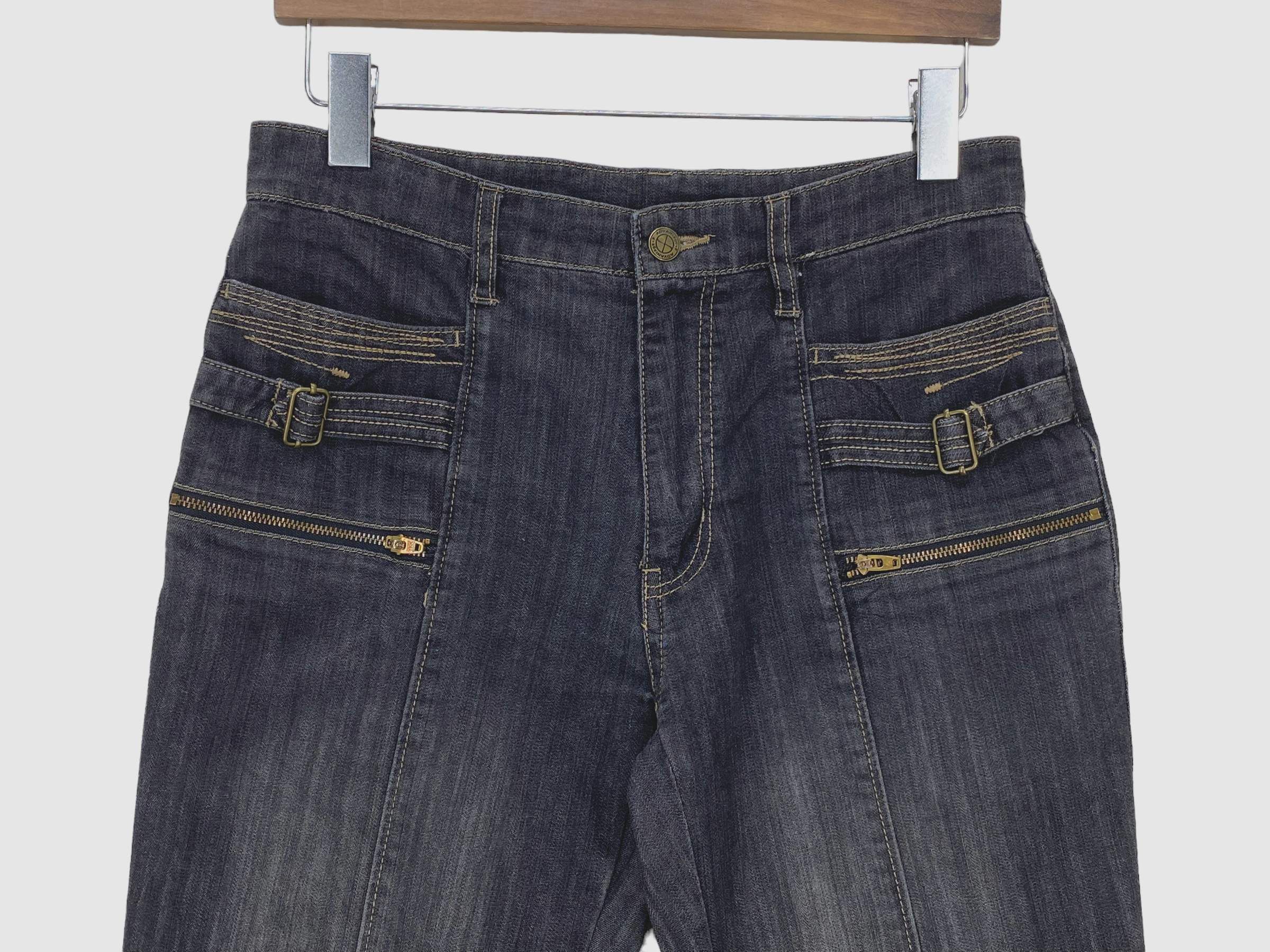 Japanese Brand Advantage+F Flare Jeans Baker Pocket Bootcut Jeans Size 29" - 3 Thumbnail