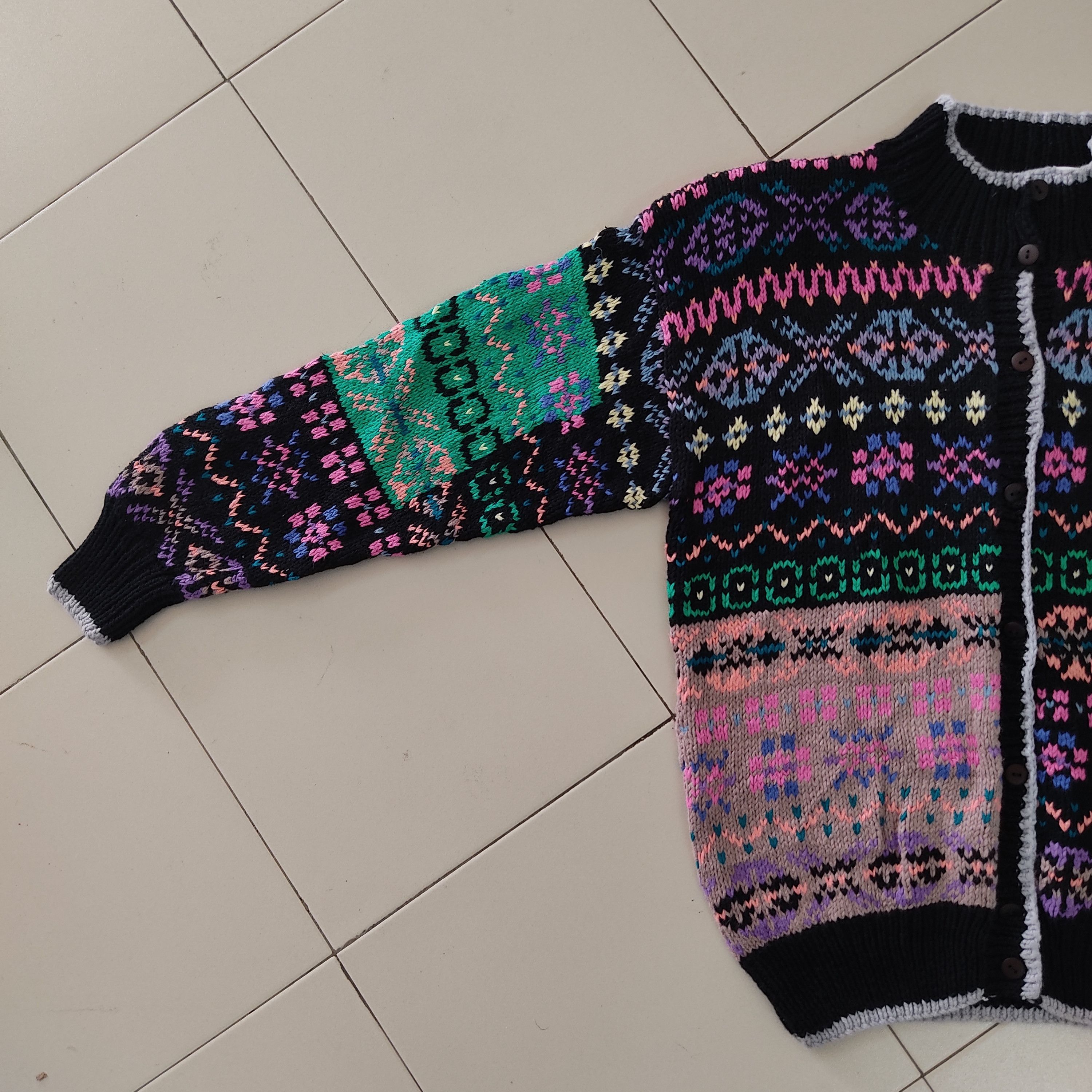 Aran Isles Knitwear NOS Northern Isles Hand Knit Multicolour Cardigan Knitwear Size US M / EU 48-50 / 2 - 12 Thumbnail