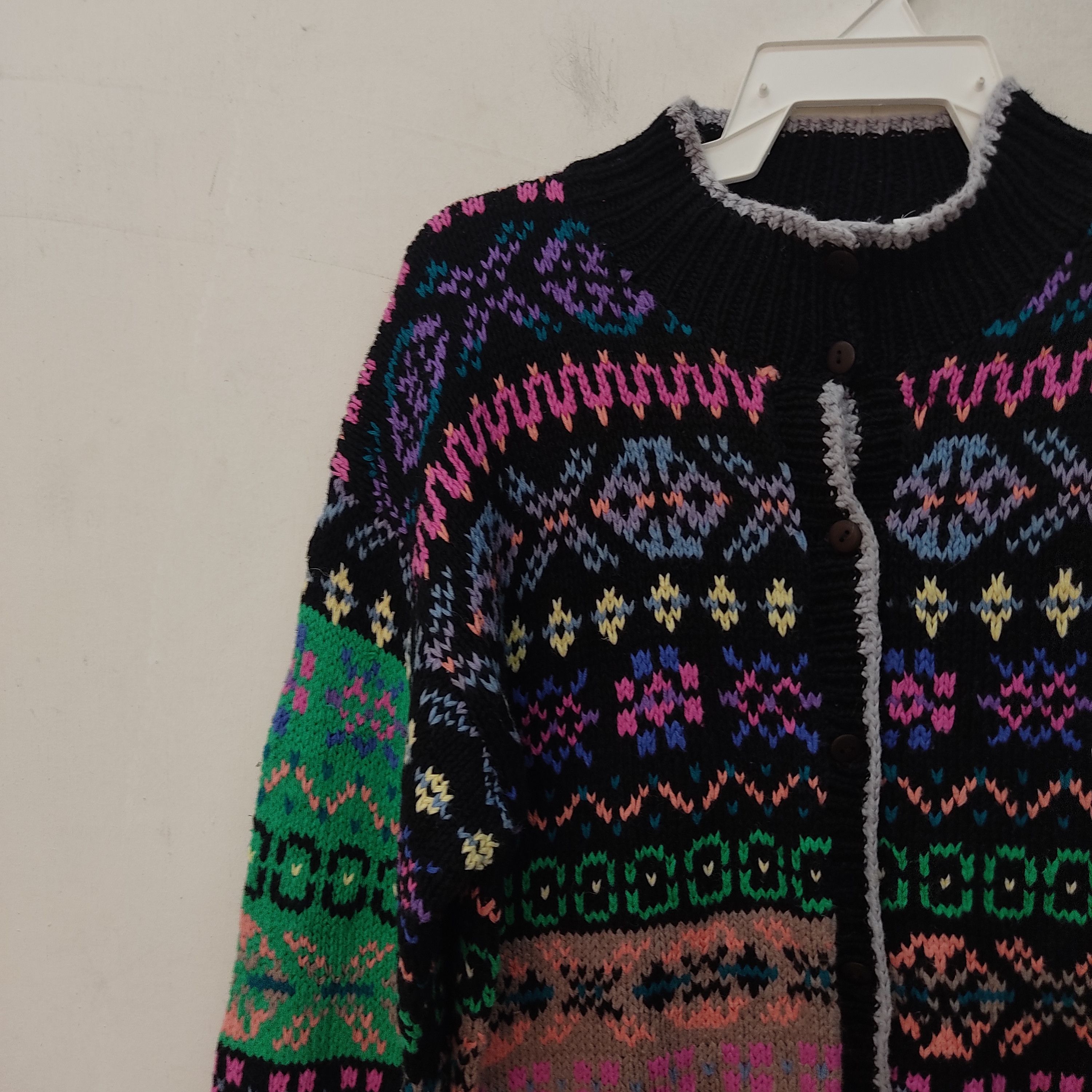 Aran Isles Knitwear NOS Northern Isles Hand Knit Multicolour Cardigan Knitwear Size US M / EU 48-50 / 2 - 3 Thumbnail