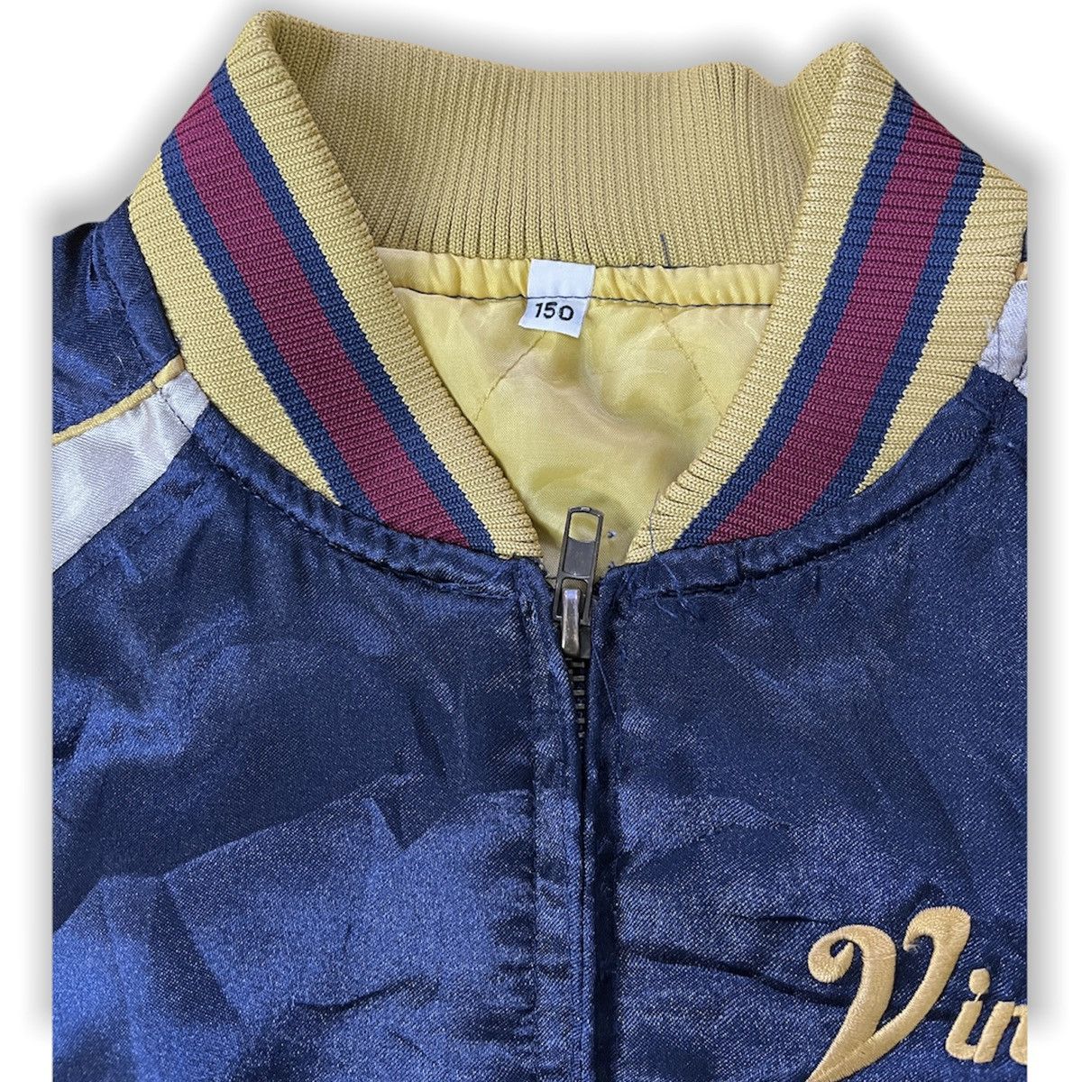 Japanese Brand × Vintage VINTAGE SUKAJAN DRAGON FUJIYAMA EMBROIDERY SATIN JACKET Size US S / EU 44-46 / 1 - 2 Thumbnail
