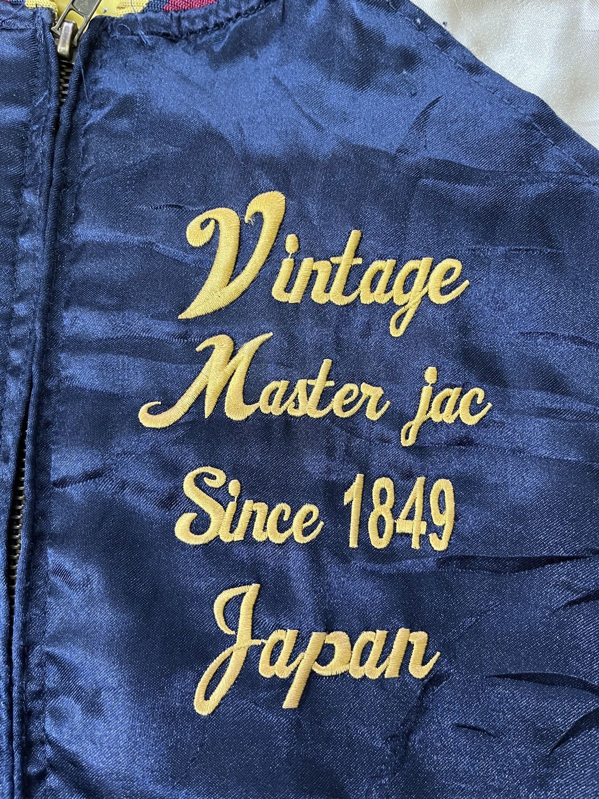 Japanese Brand × Vintage VINTAGE SUKAJAN DRAGON FUJIYAMA EMBROIDERY SATIN JACKET Size US S / EU 44-46 / 1 - 3 Thumbnail