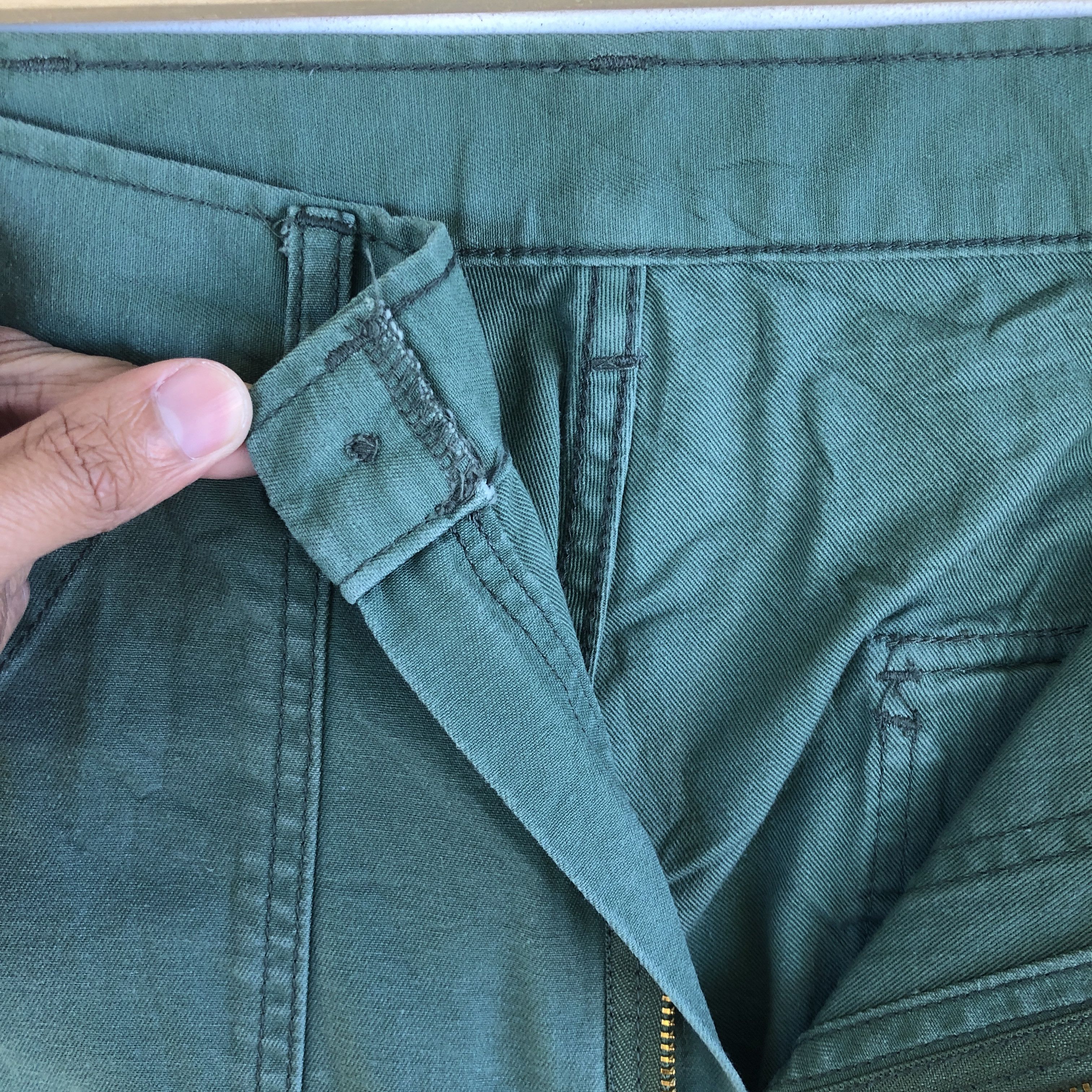 Japanese Brand × Vintage Gung Ho Cargo Pants Distressed Fatigue Military Trousers Size 28" / US 6 / IT 42 - 10 Thumbnail