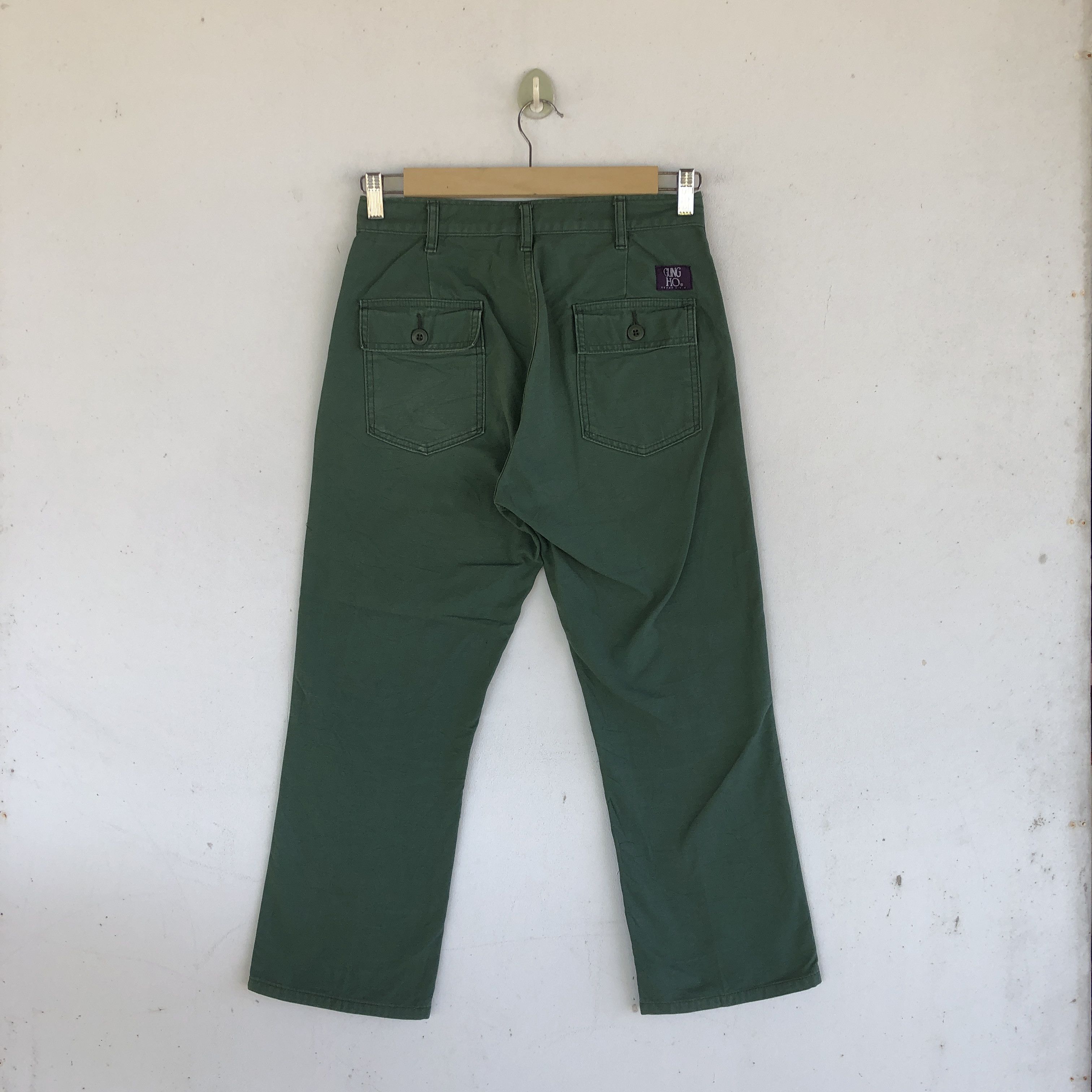 Japanese Brand × Vintage Gung Ho Cargo Pants Distressed Fatigue Military Trousers Size 28" / US 6 / IT 42 - 2 Thumbnail
