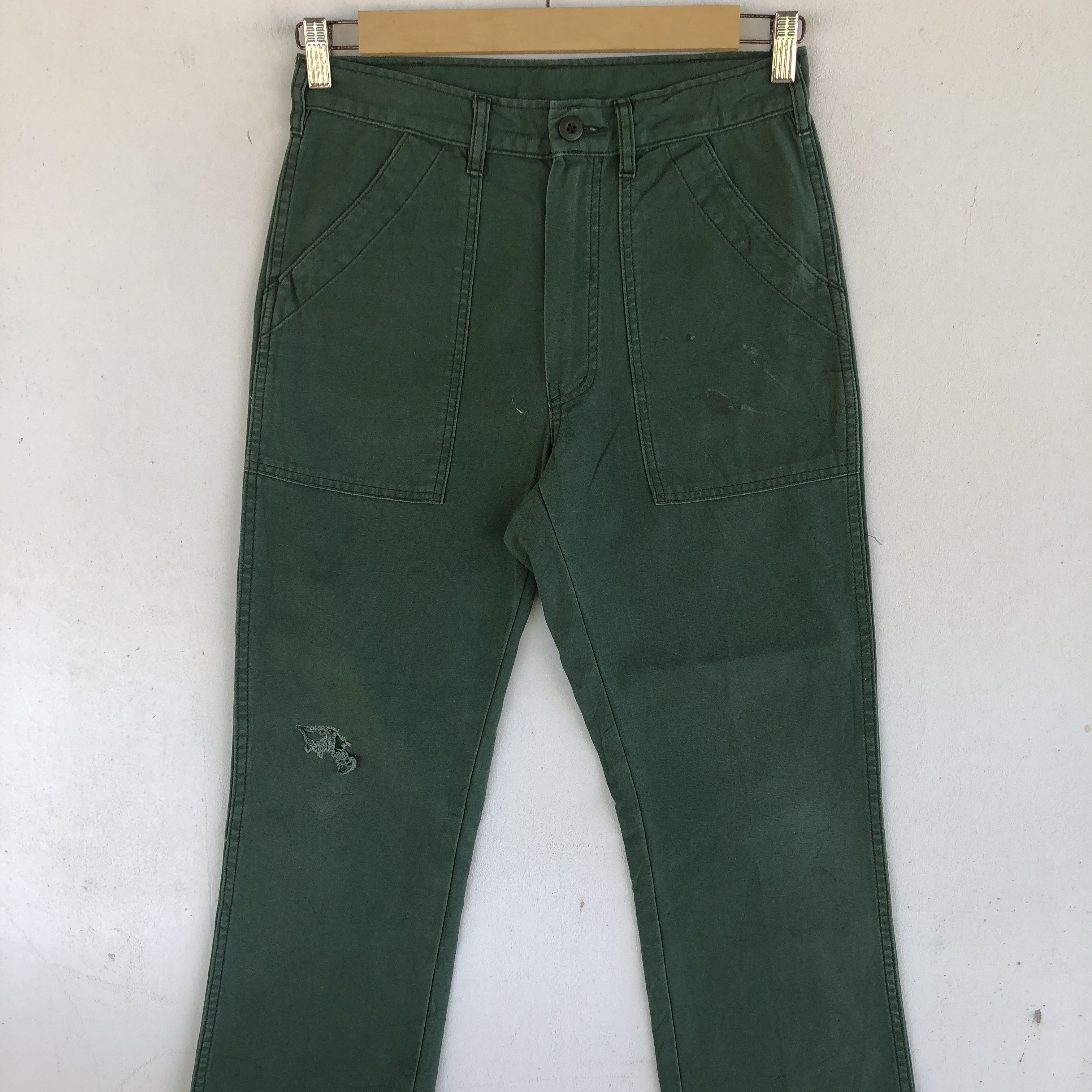 Japanese Brand × Vintage Gung Ho Cargo Pants Distressed Fatigue Military Trousers Size 28" / US 6 / IT 42 - 5 Thumbnail