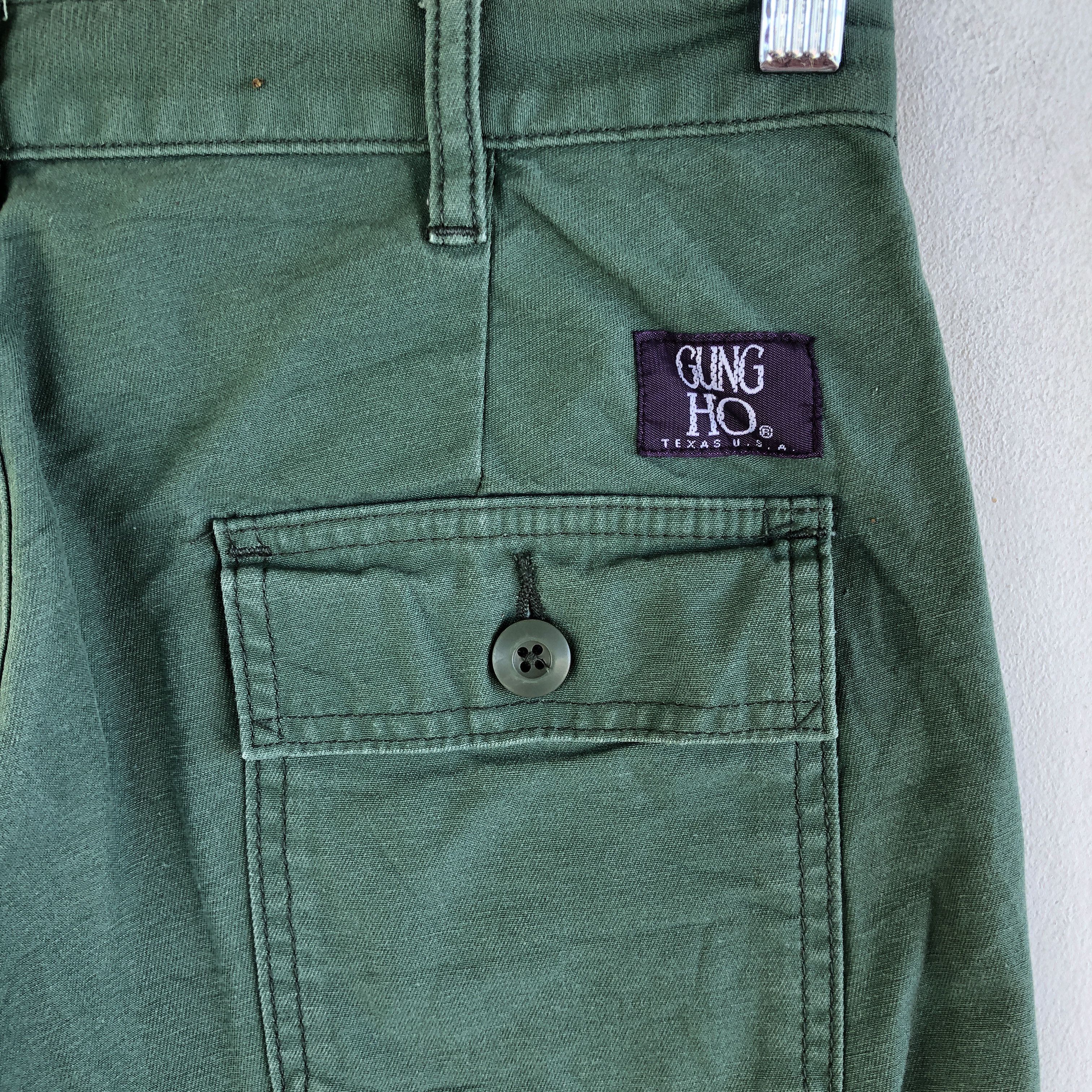 Japanese Brand × Vintage Gung Ho Cargo Pants Distressed Fatigue Military Trousers Size 28" / US 6 / IT 42 - 8 Thumbnail