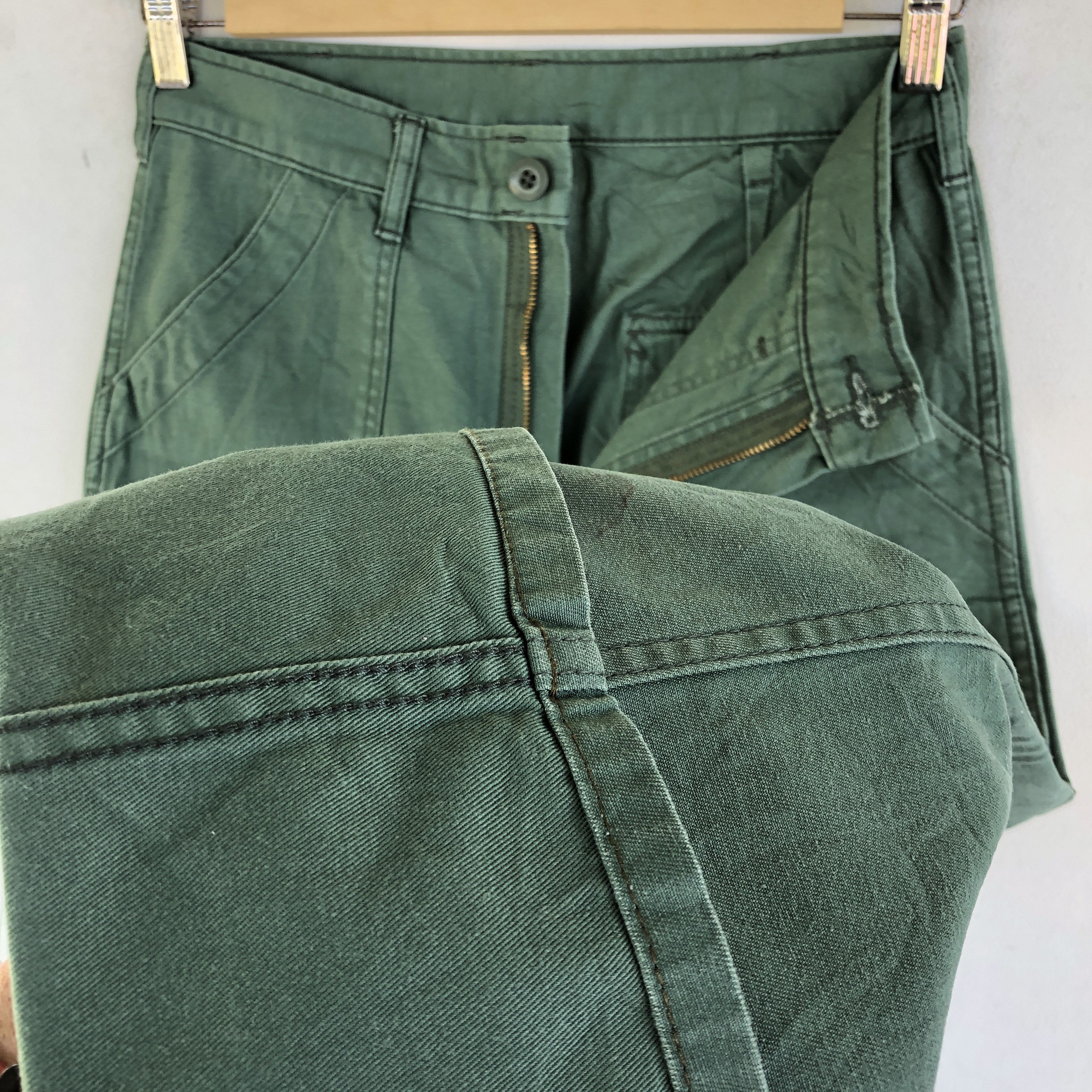 Japanese Brand × Vintage Gung Ho Cargo Pants Distressed Fatigue Military Trousers Size 28" / US 6 / IT 42 - 12 Thumbnail