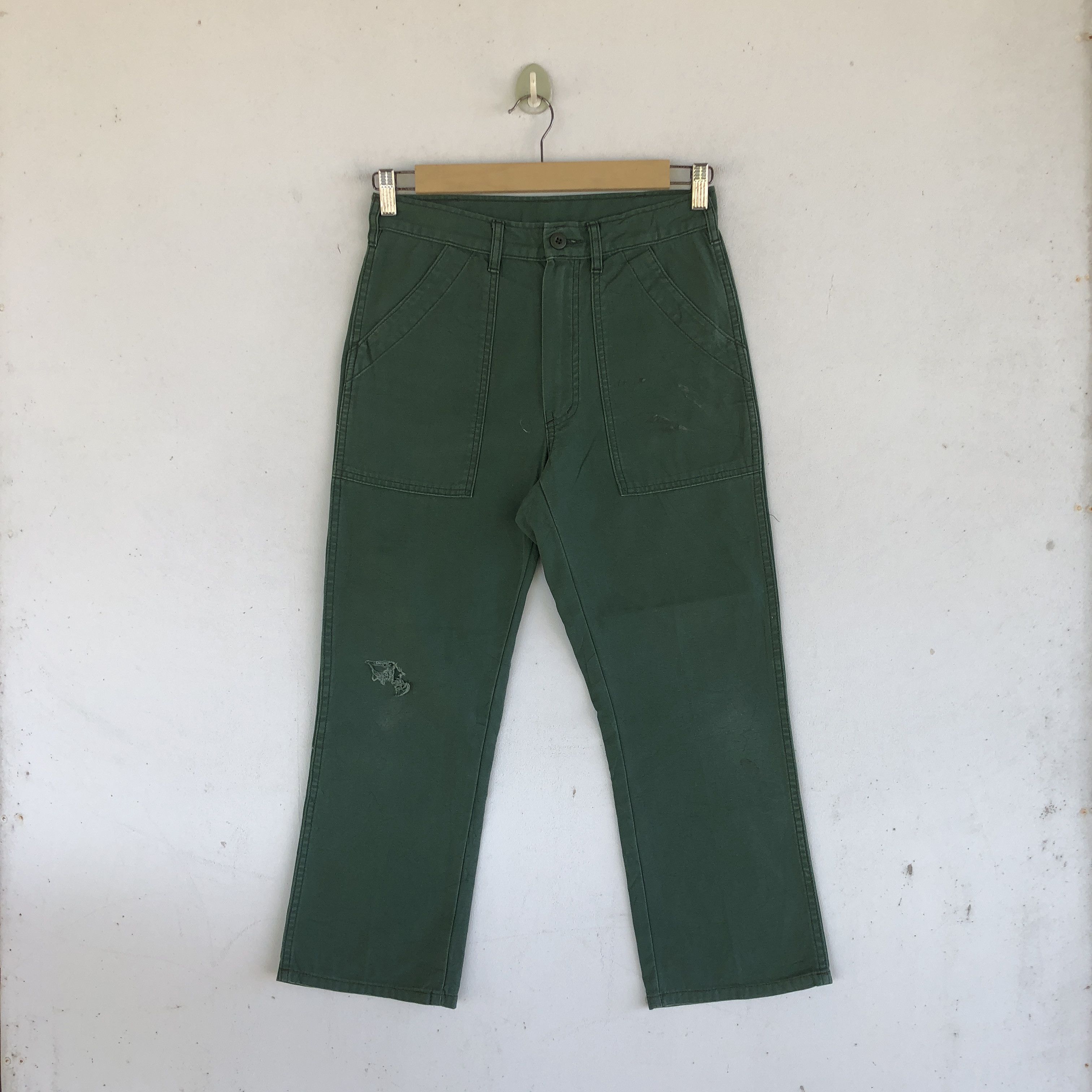 Japanese Brand × Vintage Gung Ho Cargo Pants Distressed Fatigue Military Trousers Size 28" / US 6 / IT 42 - 1 Thumbnail