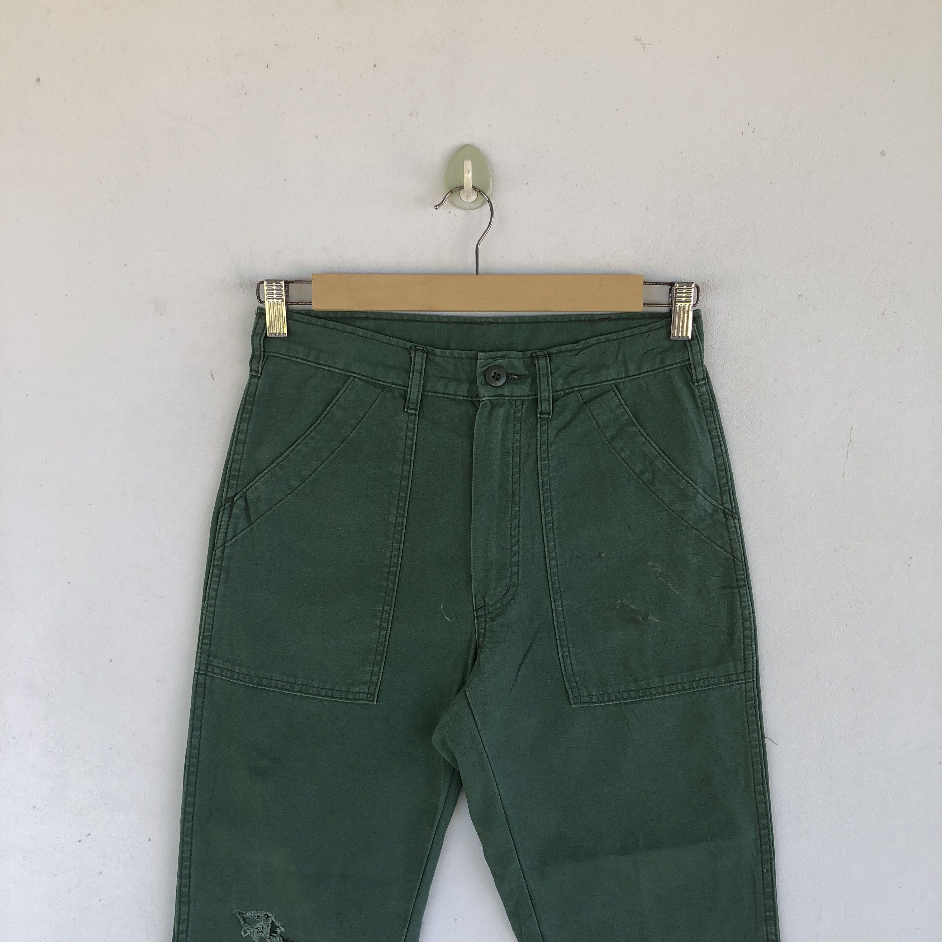 Japanese Brand × Vintage Gung Ho Cargo Pants Distressed Fatigue Military Trousers Size 28" / US 6 / IT 42 - 3 Thumbnail