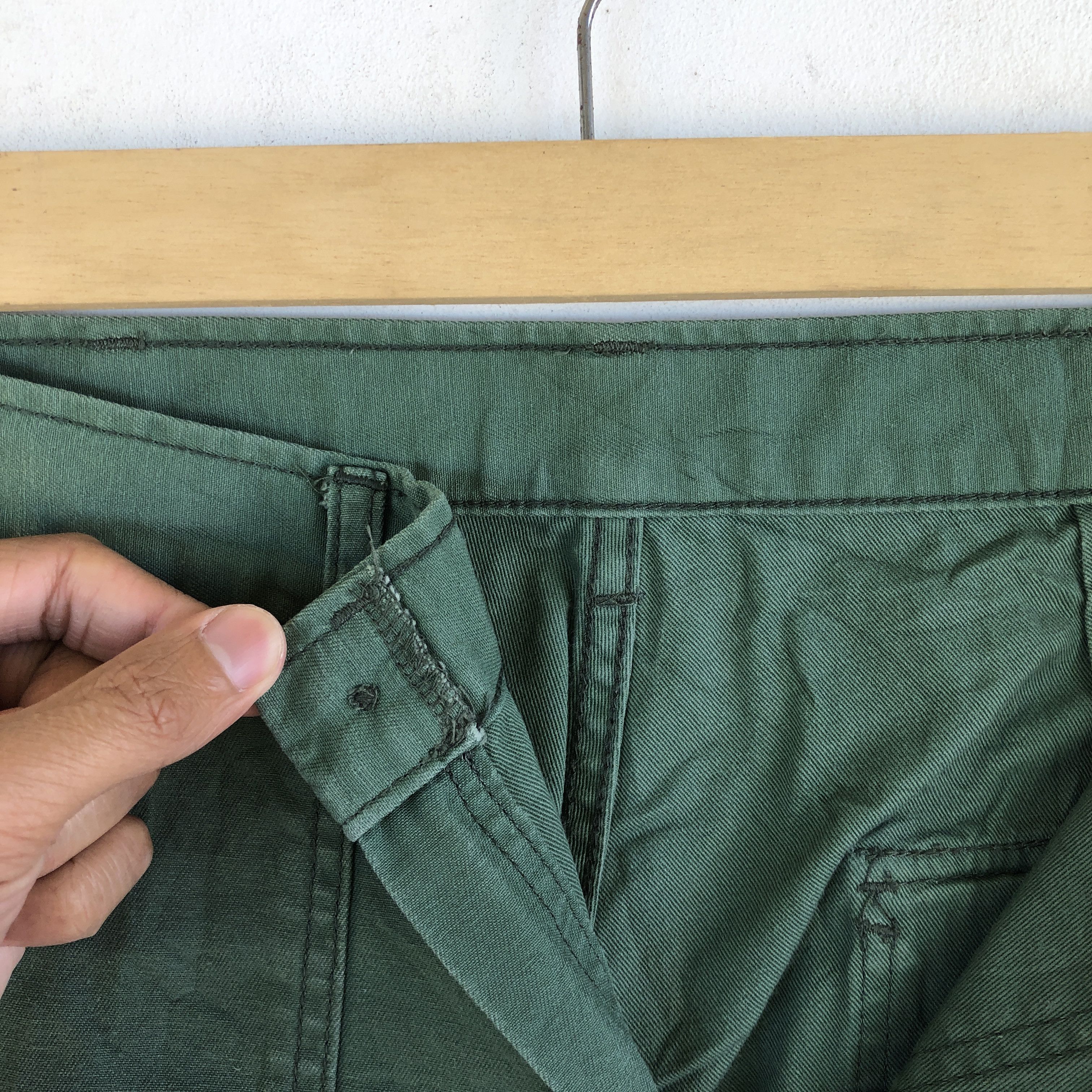 Japanese Brand × Vintage Gung Ho Cargo Pants Distressed Fatigue Military Trousers Size 28" / US 6 / IT 42 - 11 Thumbnail
