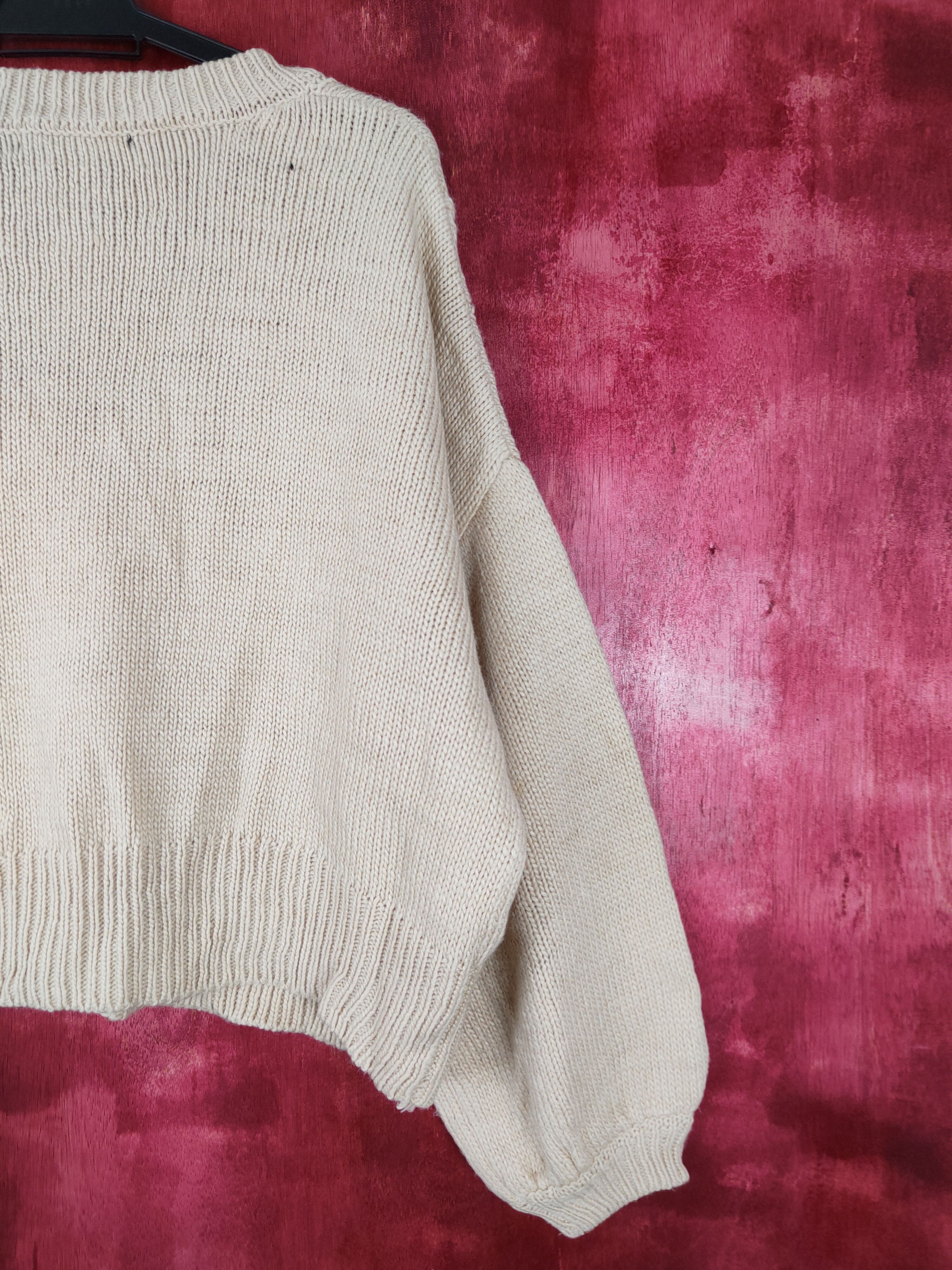 Vintage Kastane Brown Knitwear ballon sleeve cardigan japan #5197 Size L / US 10 / IT 46 - 7 Thumbnail