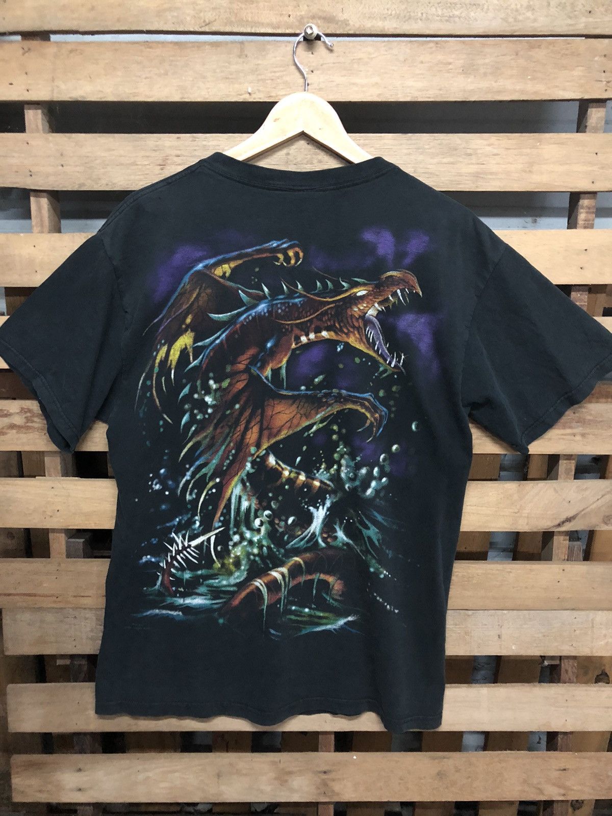 Liquid Blue Super Rare ❗️Vintage 1999 Liquid Blue Dragon Tshirt Size US L / EU 52-54 / 3 - 2 Thumbnail