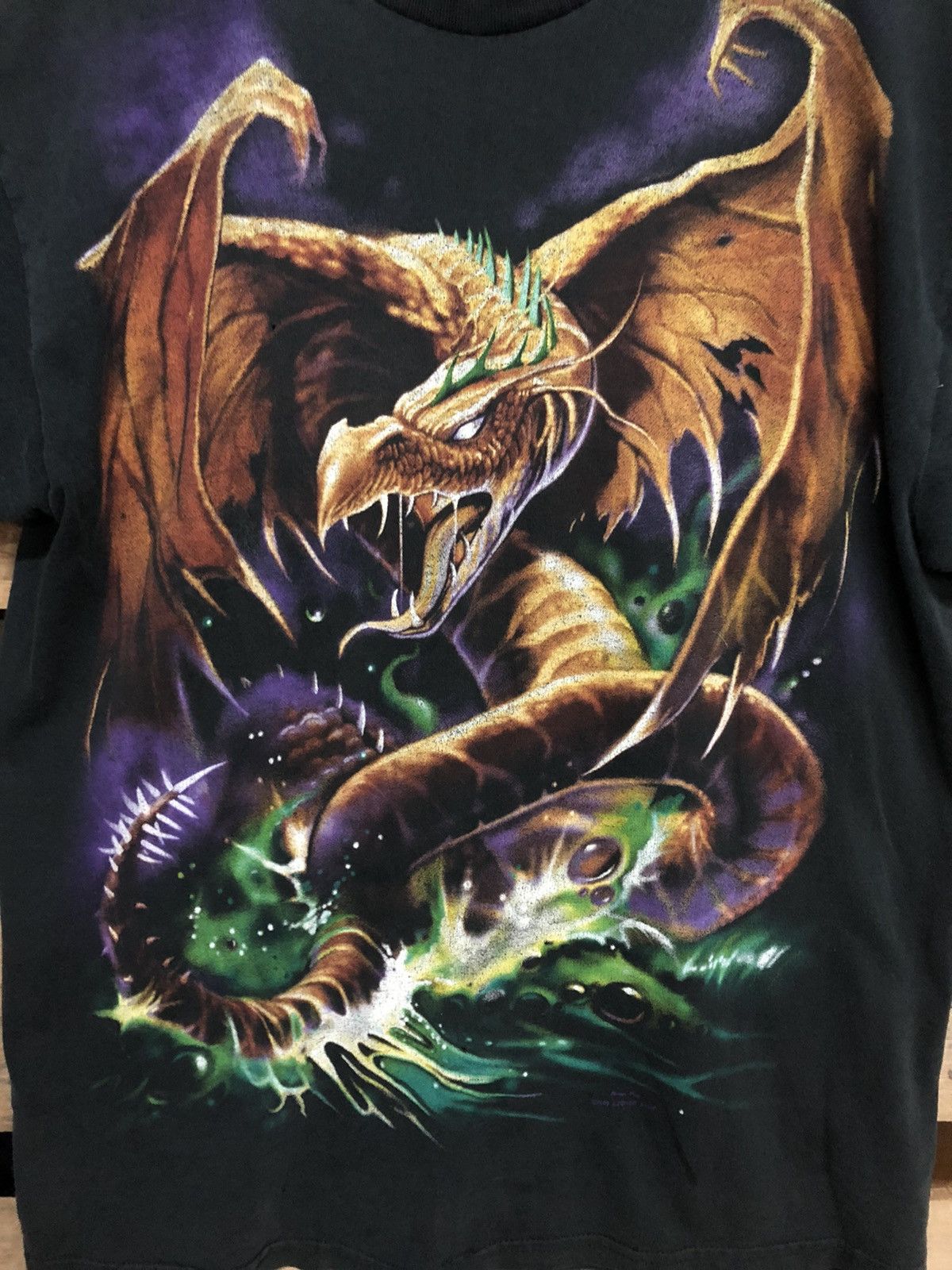 Liquid Blue Super Rare ❗️Vintage 1999 Liquid Blue Dragon Tshirt Size US L / EU 52-54 / 3 - 5 Thumbnail
