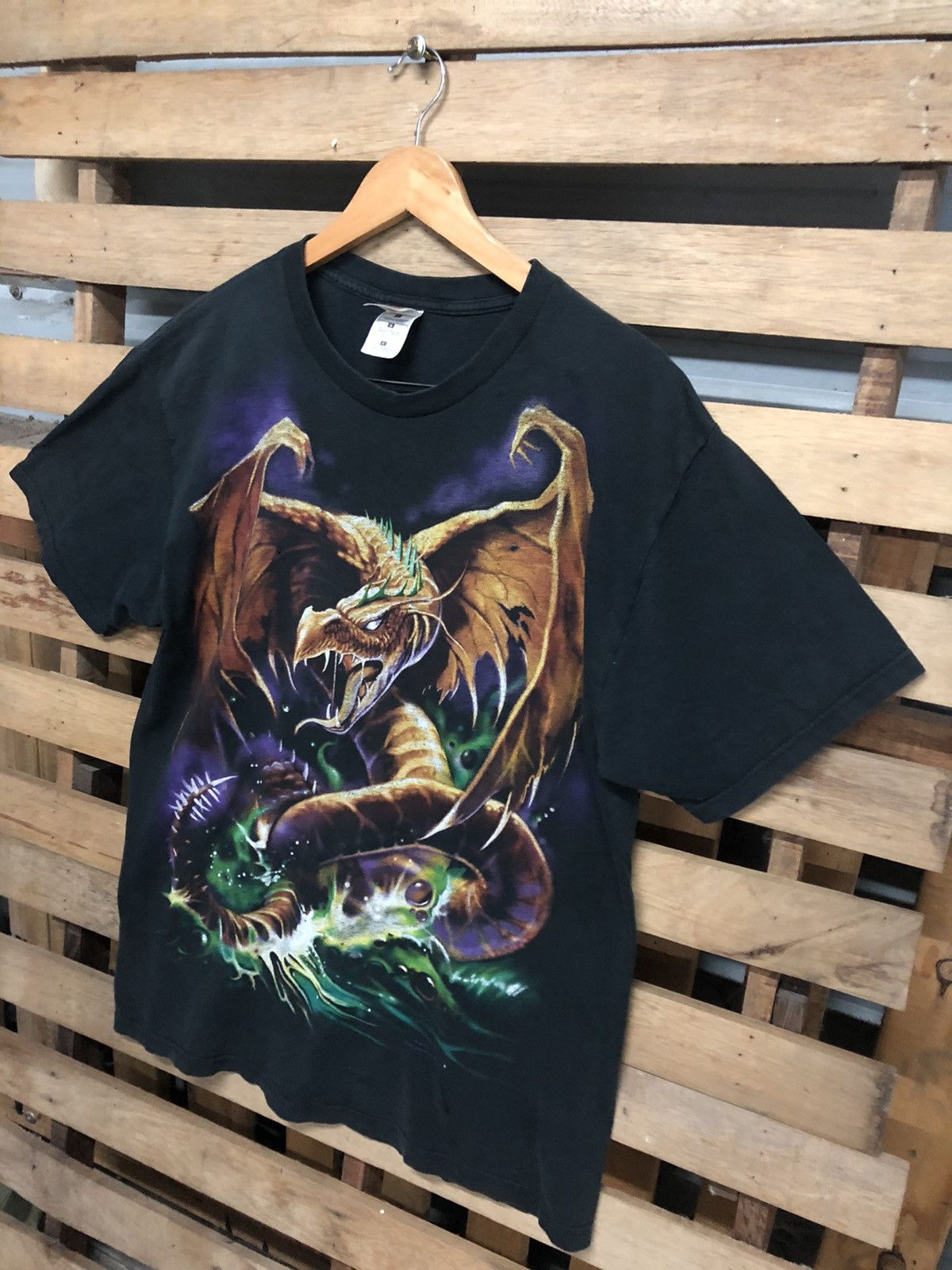 Liquid Blue Super Rare ❗️Vintage 1999 Liquid Blue Dragon Tshirt Size US L / EU 52-54 / 3 - 3 Thumbnail